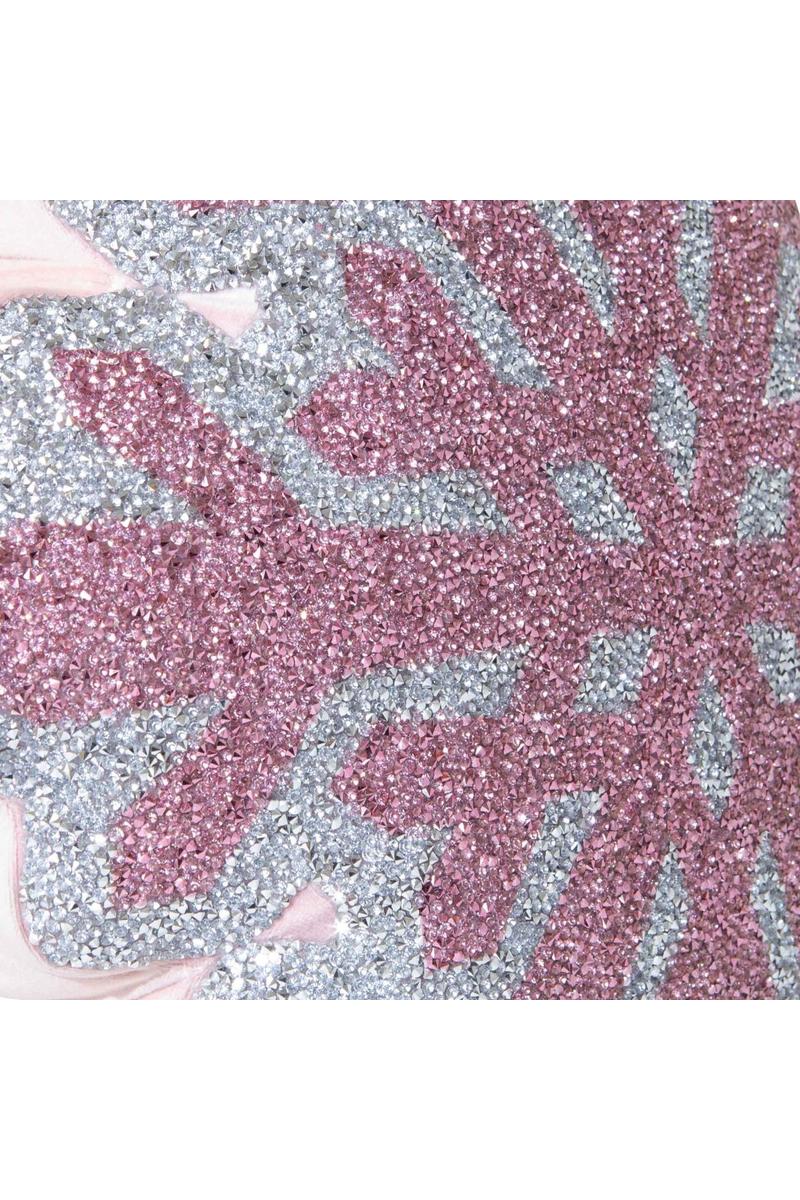 17&#x22; Snowflake Shaped Pillow: Pink