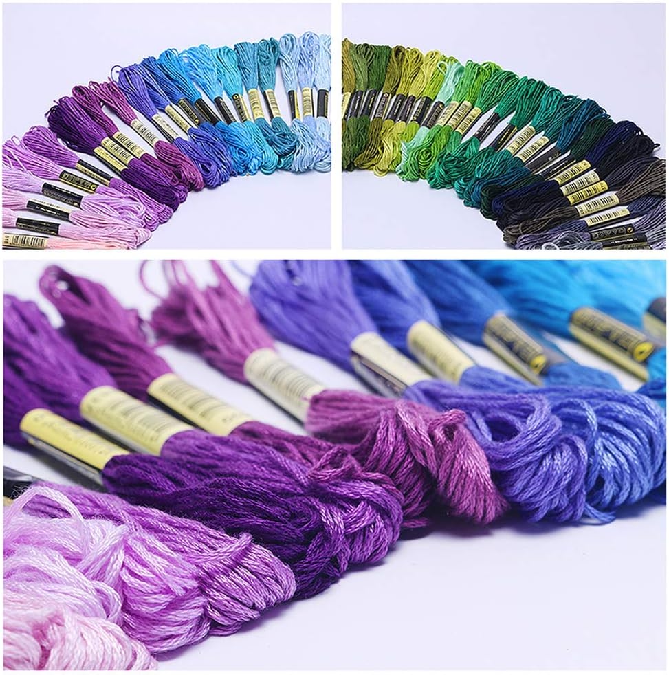 Premium Rainbow Color Embroidery Floss 140 Skeins Per Pack