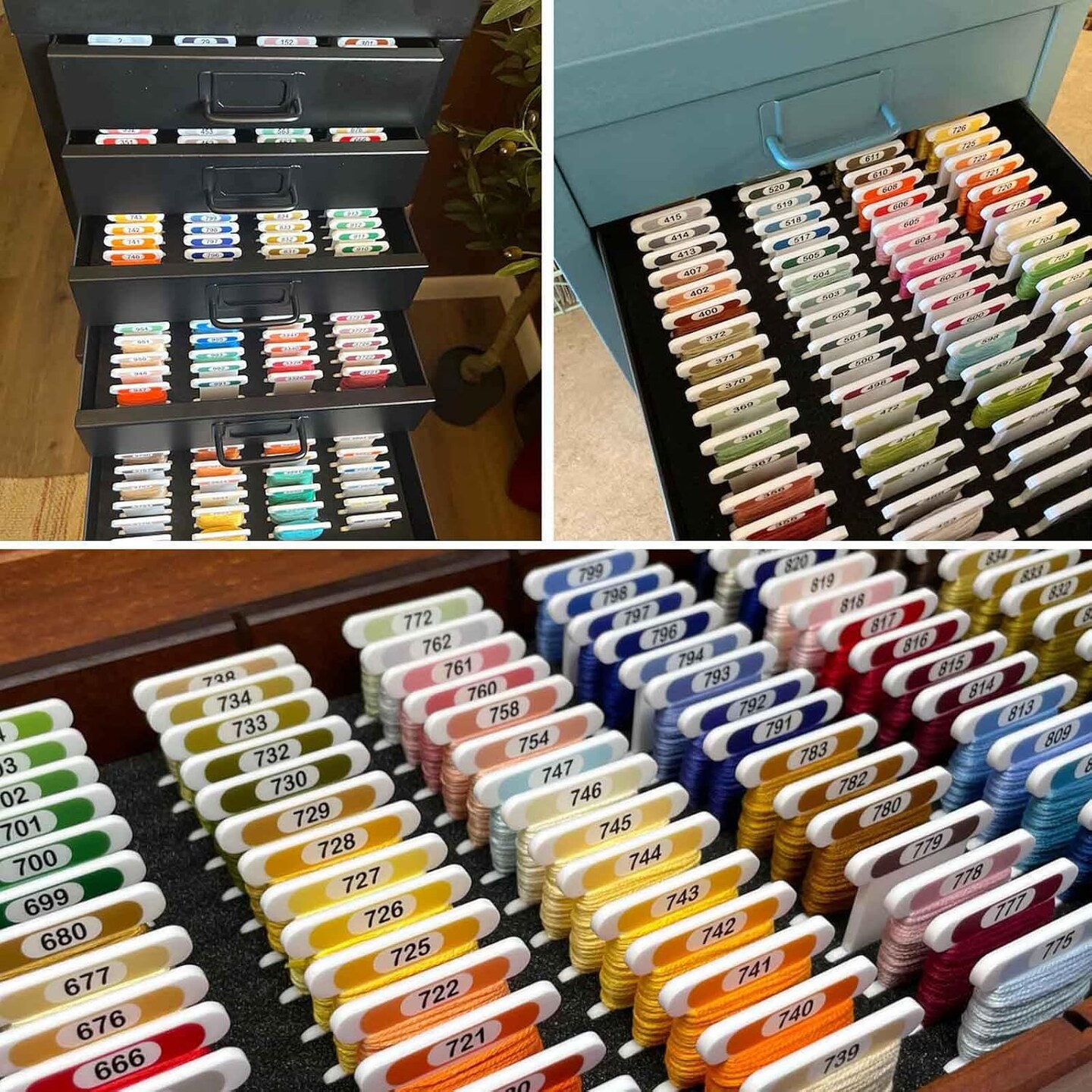 White 3mm Acrylic Embroidery Floss Bobbins(100Pcs/Set)