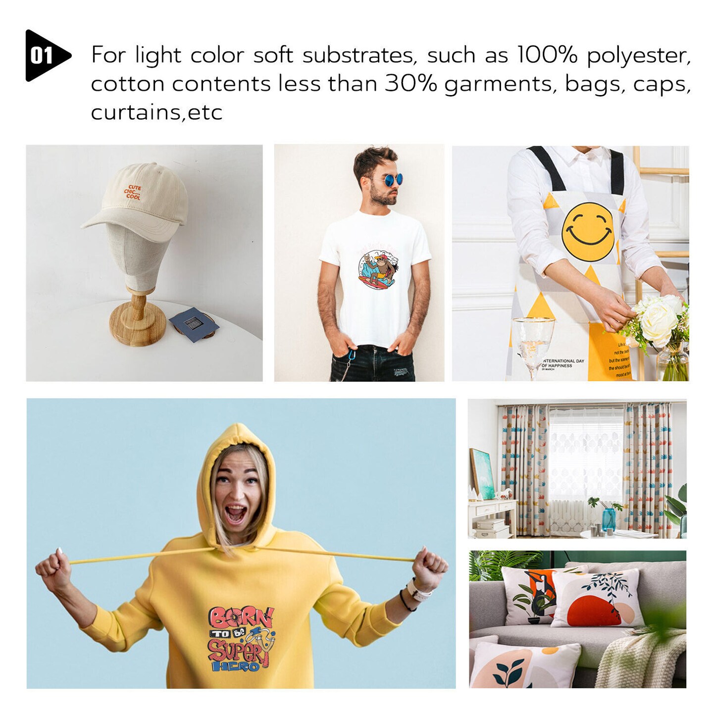 SUBLIPAPER DyeSublimation Paper Sheets Inkjet Heat Transfer for Epson, Sawgrass, Ricoh, Brother