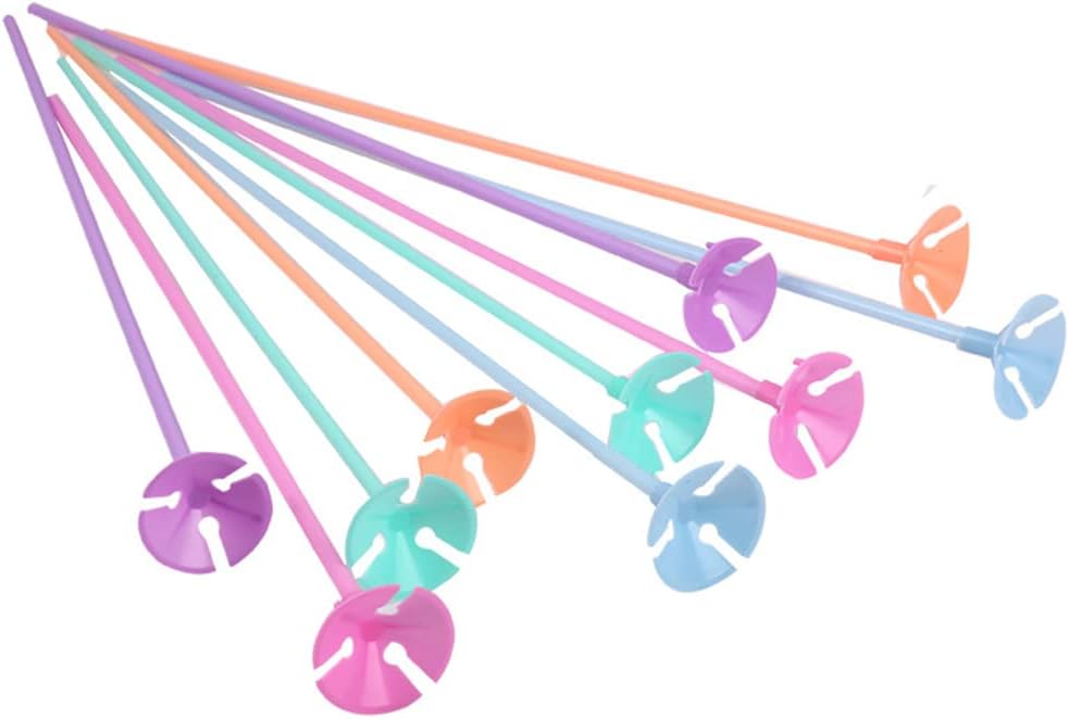 100pcs 13" Colorful Balloon Sticks with Holders & Cups – Party, Wedding & Anniversary Decor