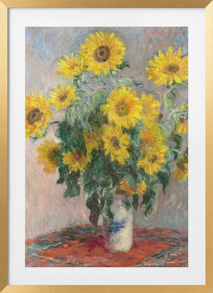 Bouquet Of Sunflowers by Claude Monet Framed Art