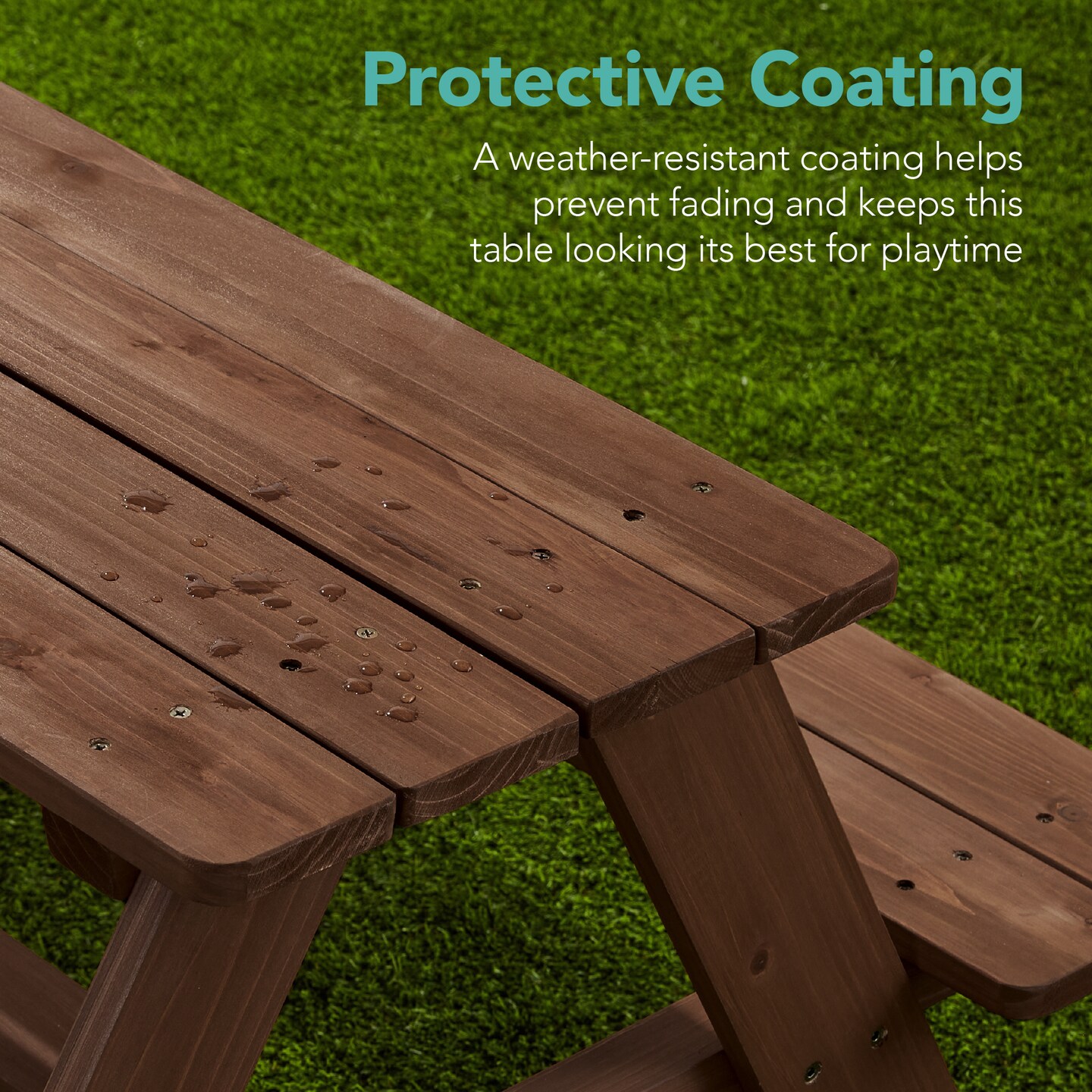 Best Choice Products Kids Wooden Picnic Table, Outdoor Activity Table w/ Adjustable Umbrella, Seats