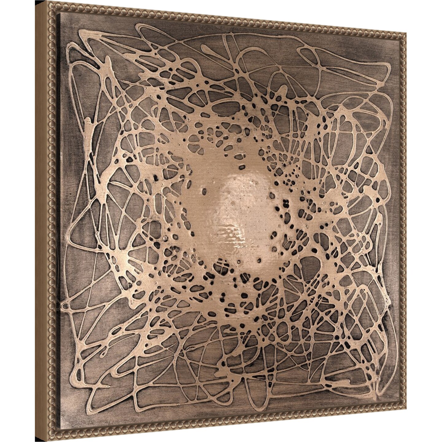 Neuron in Champagne by Michael Willett Framed Canvas Wall Art