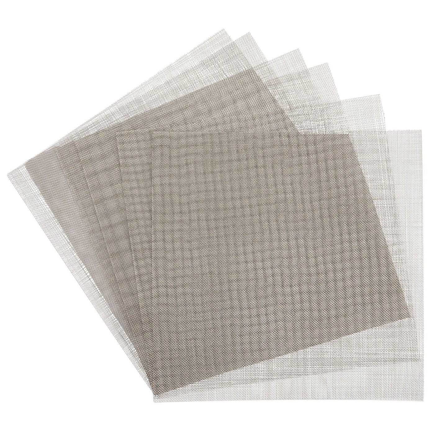Stainless Steel Wire Mesh Sheets for Vents, 1mm Holes (11 x 11 In, 6 Pack)