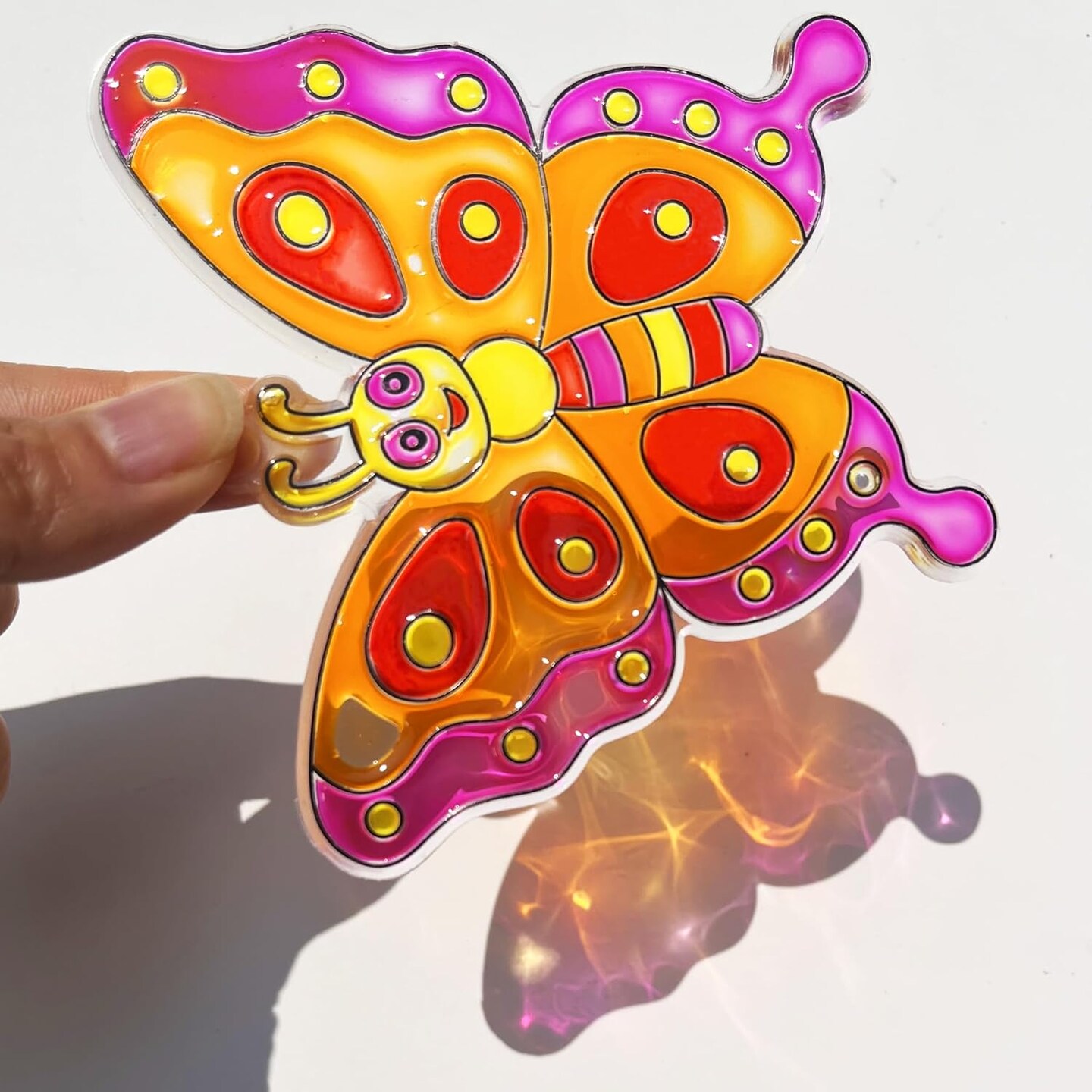 30 Sets Summer Butterfly Suncatchers Crafts Kit Dragonfly Suncatcher DIY Window Paint Art Suncatcher Kits