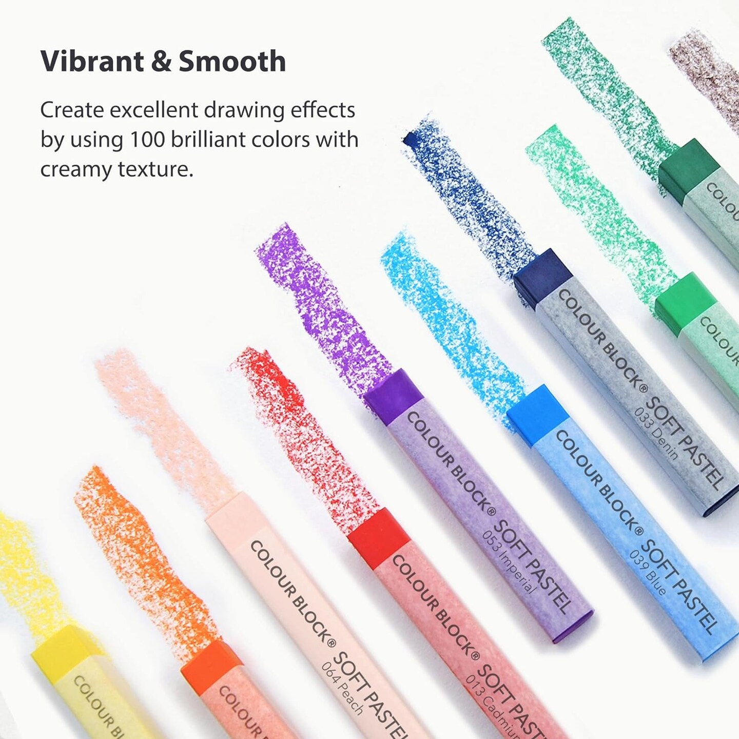 100 Professional Grade Soft Pastels - Artist Chalk Set in Wooden Box - Colored Drawing Art Supplies Kit - Pastel Colors for Painting, Sketching - Vibrant Pigments for Adults, Beginners