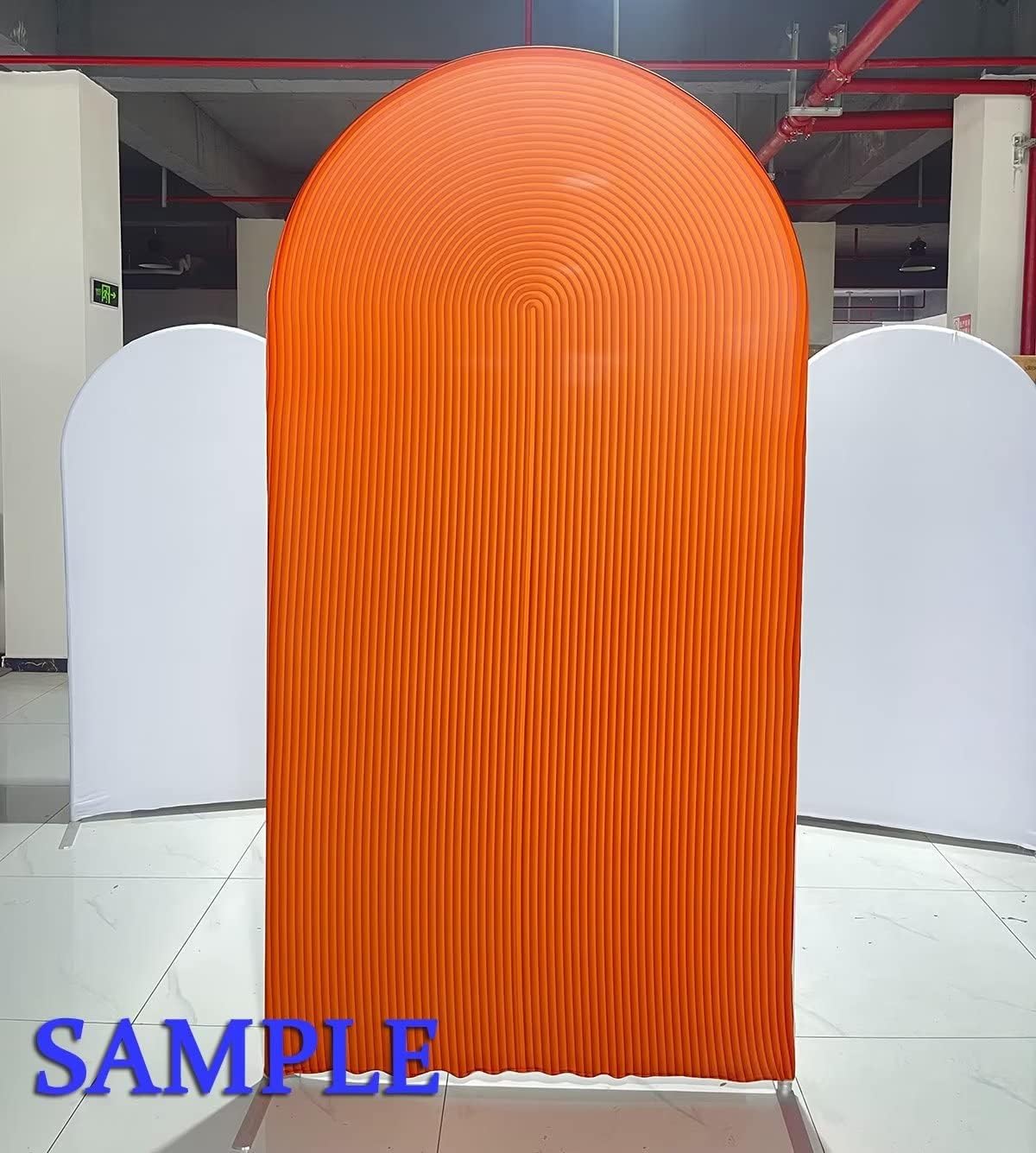 Light Tan Ripples Pattern Arch Backdrop Cover for Birthday Party Wedding Baby Shower Decorations Chiara Backdrops Arched Wall Frame Stands Covers Props GP-454 3ft * 6ft