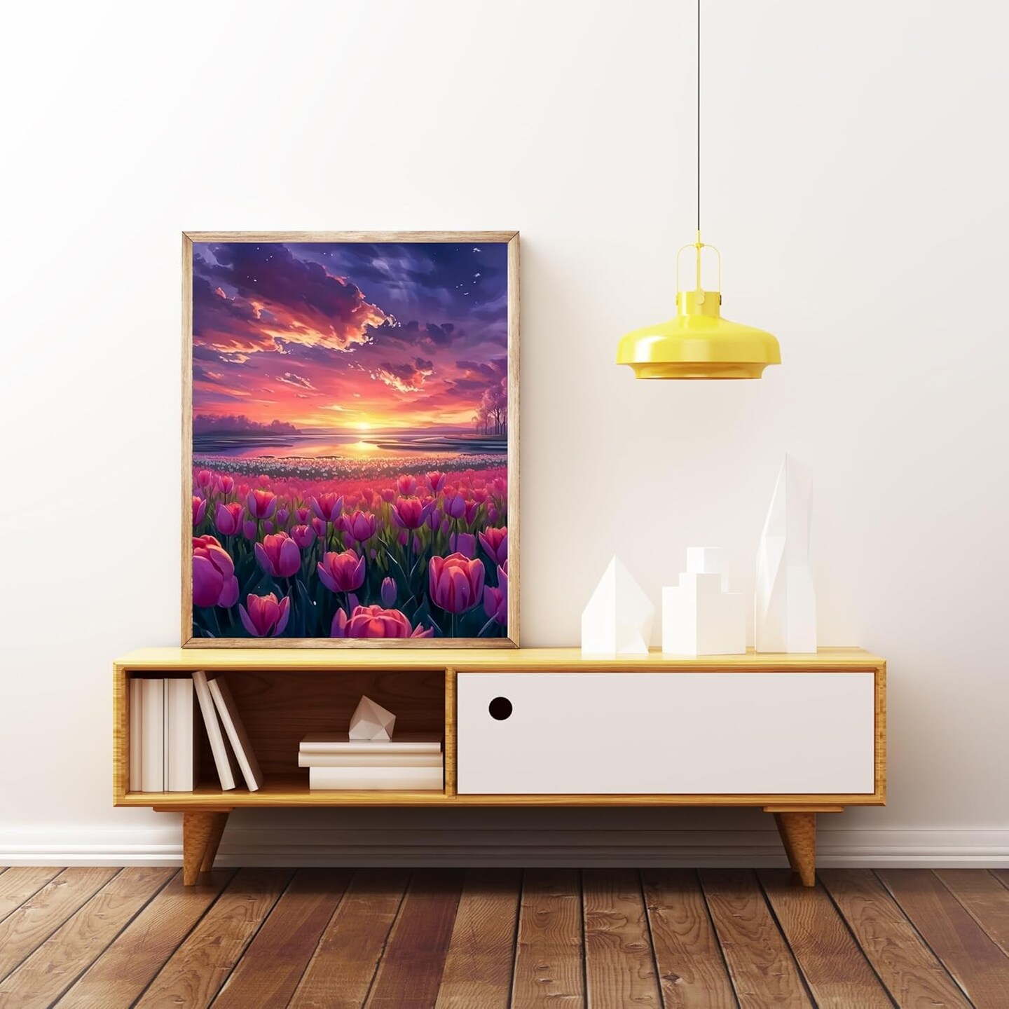 11.8"x15.7" 5D Tulip Flower Diamond Painting Kit for Adults – DIY Full Drill Gem Art, Beginner-Friendly Wall Decor & Craft