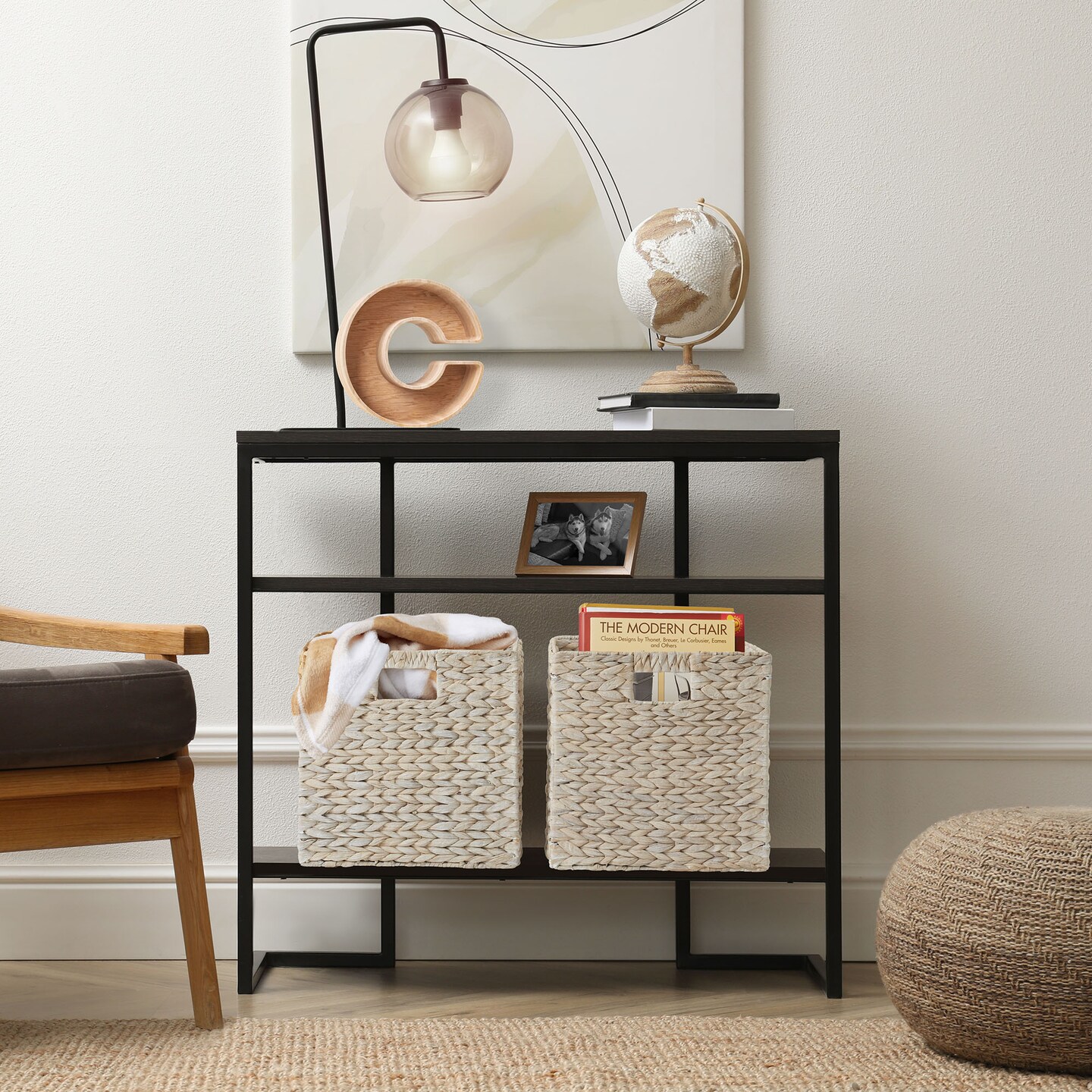 Casafield 12" x 12" Water Hyacinth Storage Baskets, Collapsible Cube Organizers, Woven Bins for Bathroom, Bedroom, Laundry, Pantry, Shelves