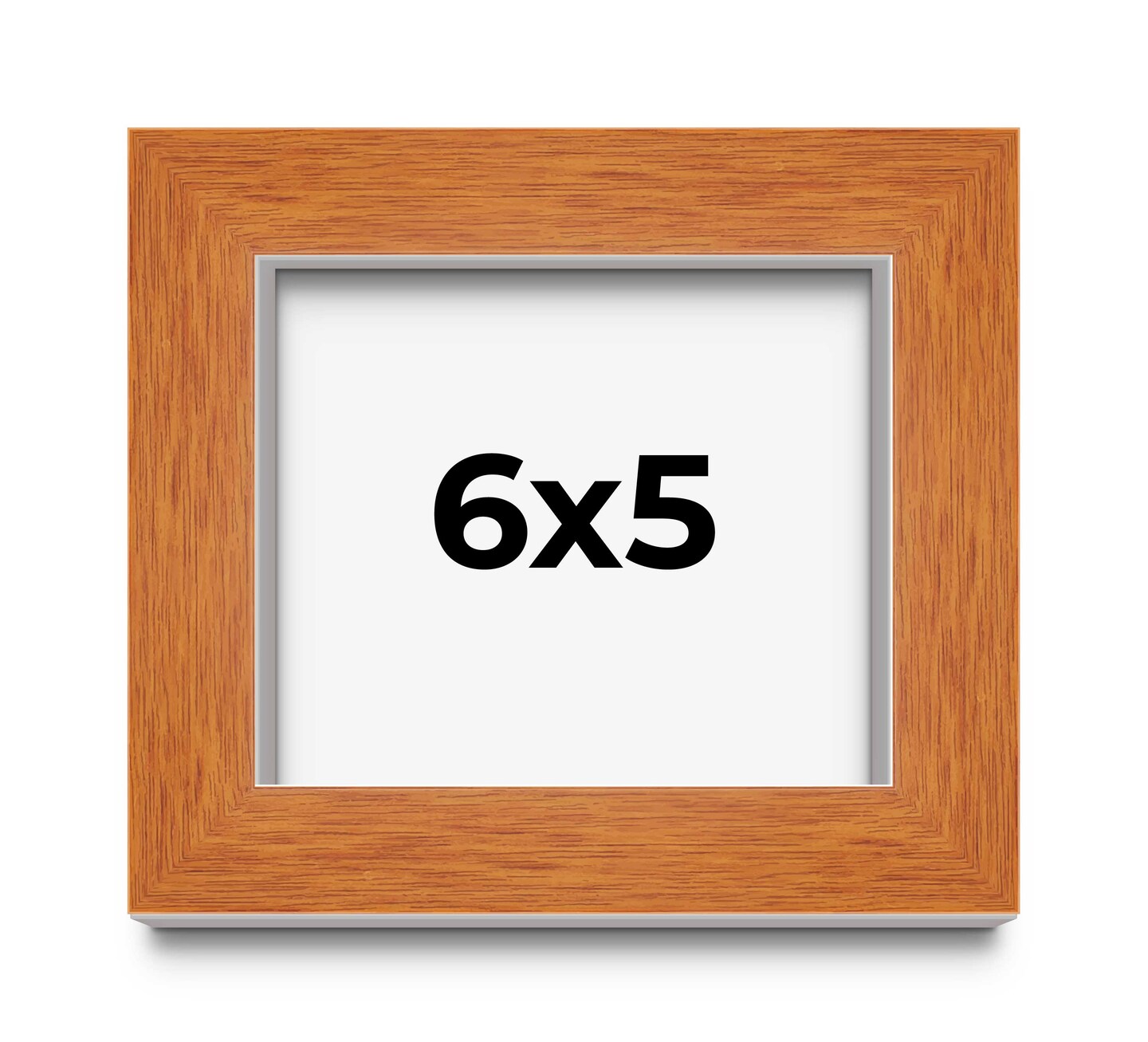 Photo Size Flat Brown Picture Frame - UV Acrylic, Foam Board Backing, Hanging Hardware