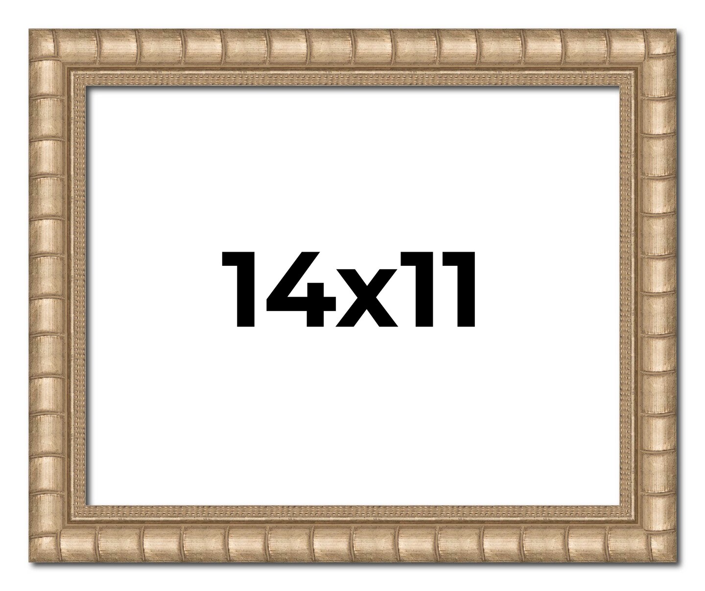 14x11 Modern Bamboo Picture Frame with UV-Resistant Acrylic &#x26; Acid Free Backing, Available in  5 Finishes - Gold, Silver, Brown, Black, and Natural