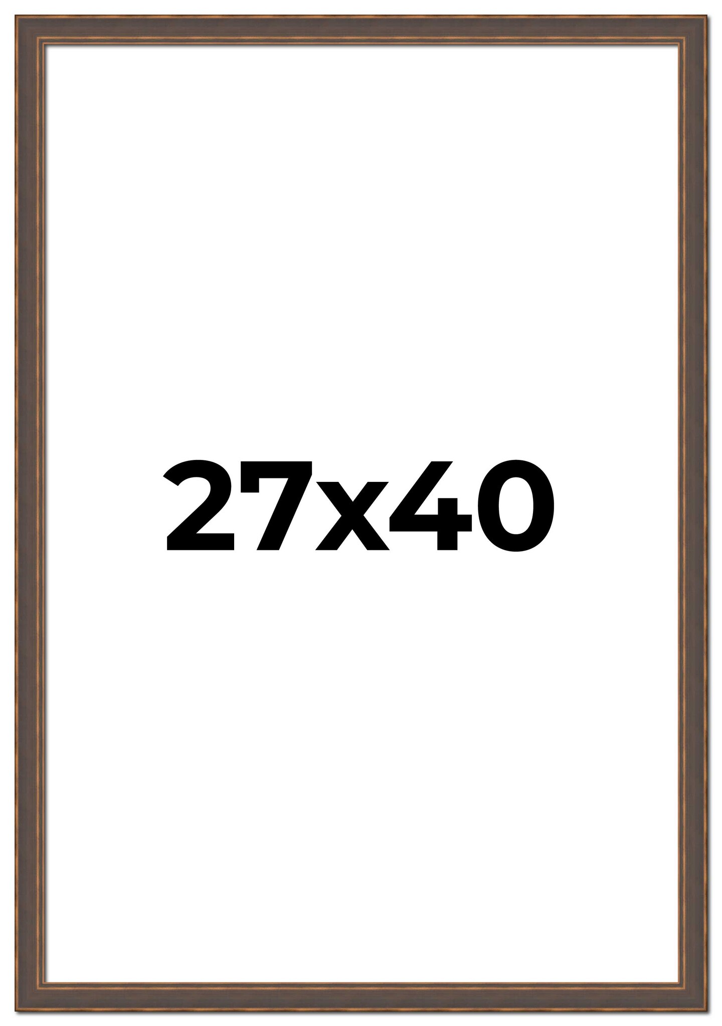 Elegant Brown Picture Frame - UV Acrylic, Foam Board Backing, Hanging Hardware