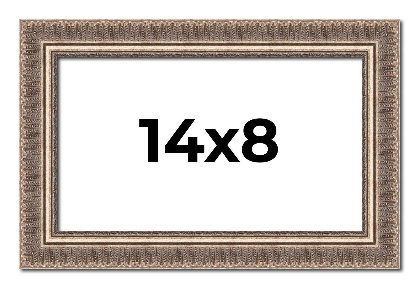 Photo Size Ornate Gold Picture Frame - UV Acrylic, Foam Board Backing, Hanging Hardware