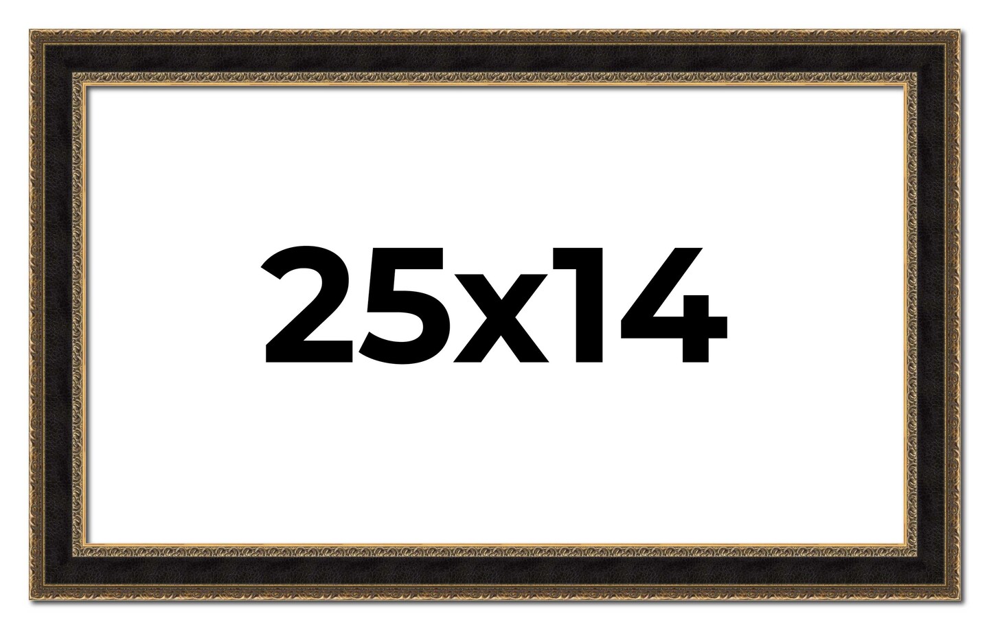 Ornate Brown Picture Frame - UV Acrylic, Backing Board, Hanging Hardware Included