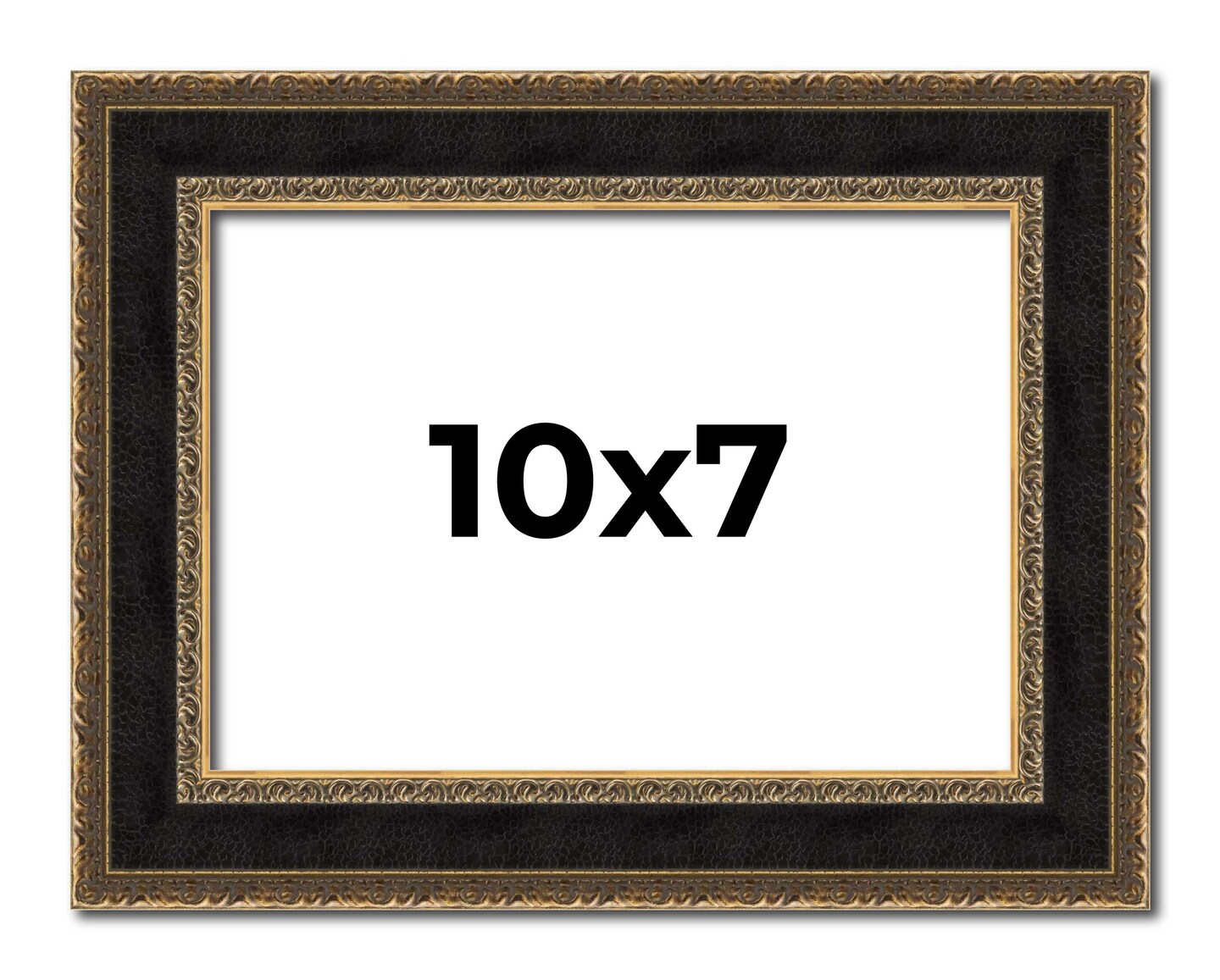 Photo Size Ornate Brown Picture Frame - UV Acrylic, Foam Board Backing, Hanging Hardware
