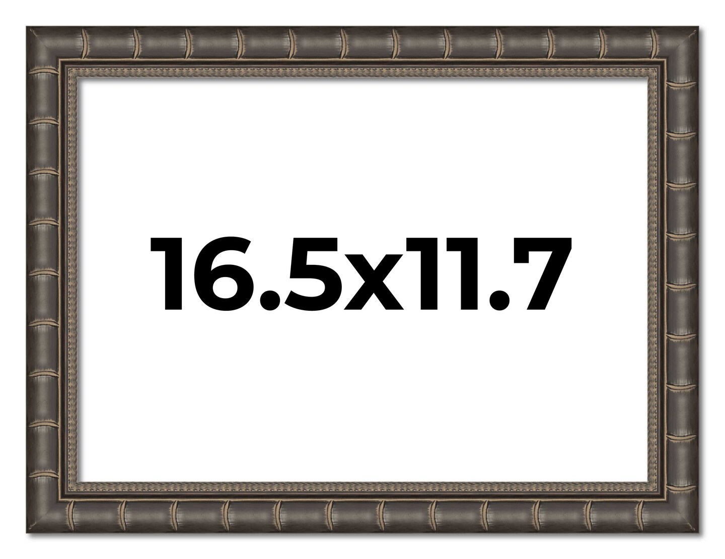16.5x11.7 Modern Bamboo Picture Frame with UV-Resistant Acrylic &#x26; Acid Free Backing, Available in  5 Finishes - Gold, Silver, Brown, Black, and Natural