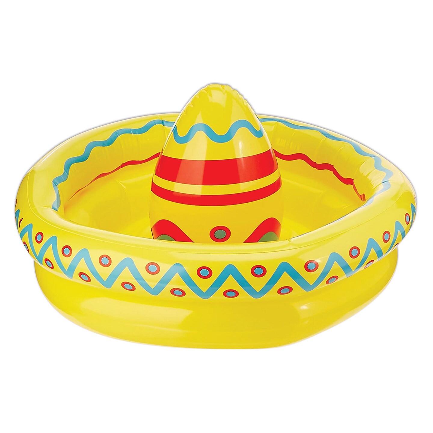 Beistle 18in.W x 12in.H Inflatable Sombrero Cooler - 6 Pack
