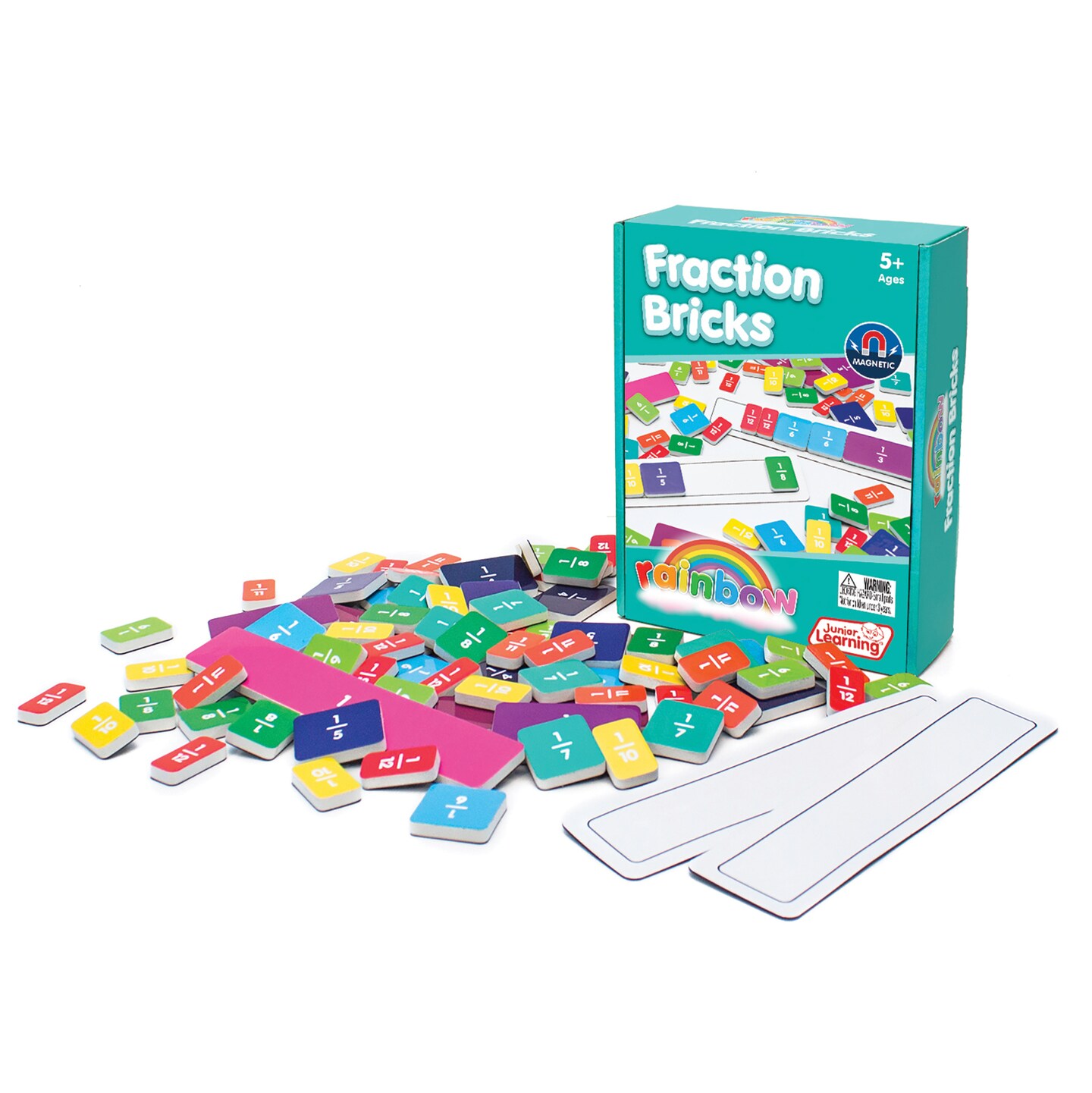 Fraction Bricks Junior Learning for Ages 5-8 Kindergarten to Grade 3 Learning, Math, Perfect for Home School, Educational Resources