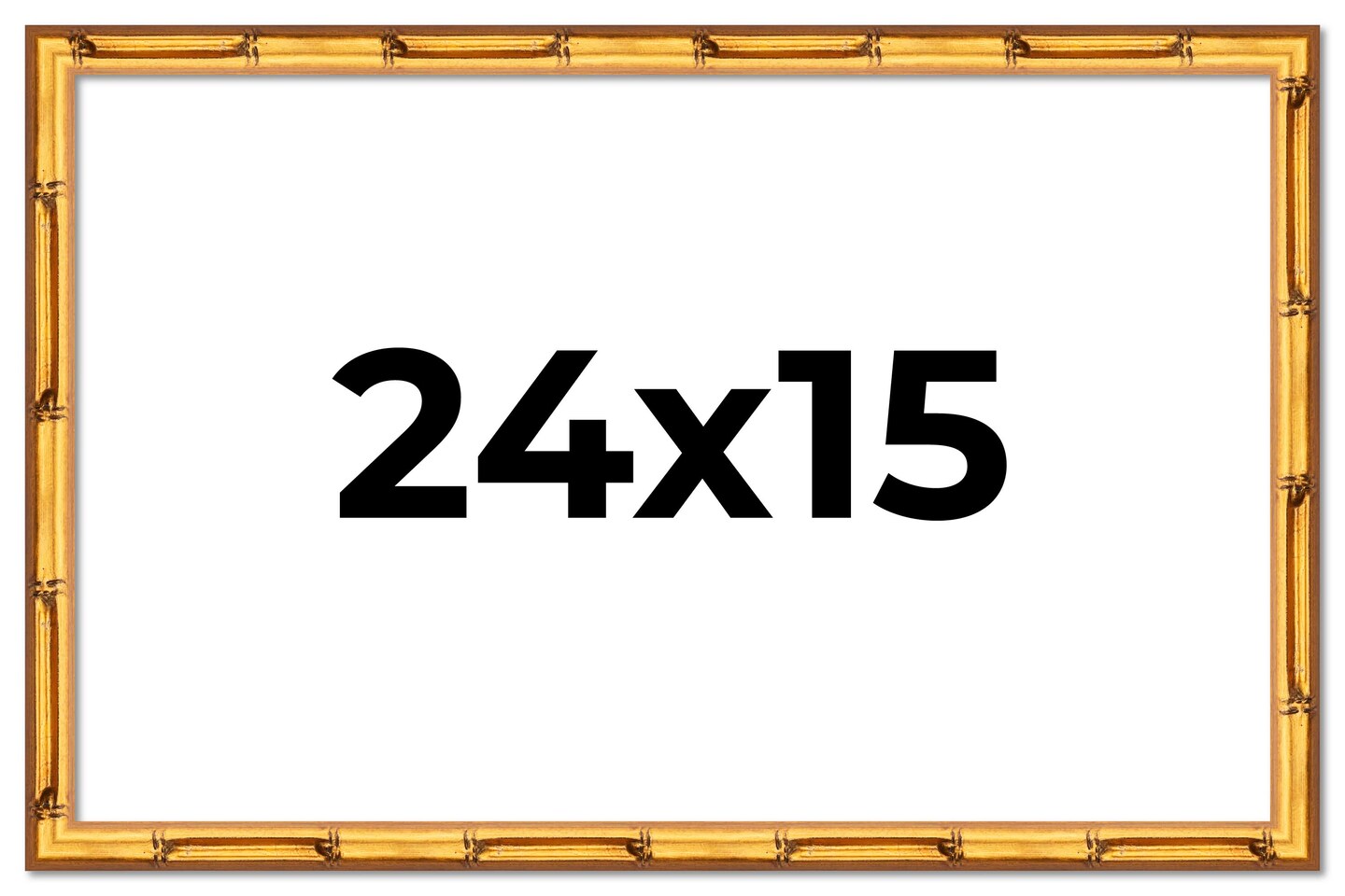 24x15 Bamboo Picture Frame with UV-Resistant Acrylic & Acid Free Backing, Available in 4 Finishes - Brown, Black, Gold, and Natural