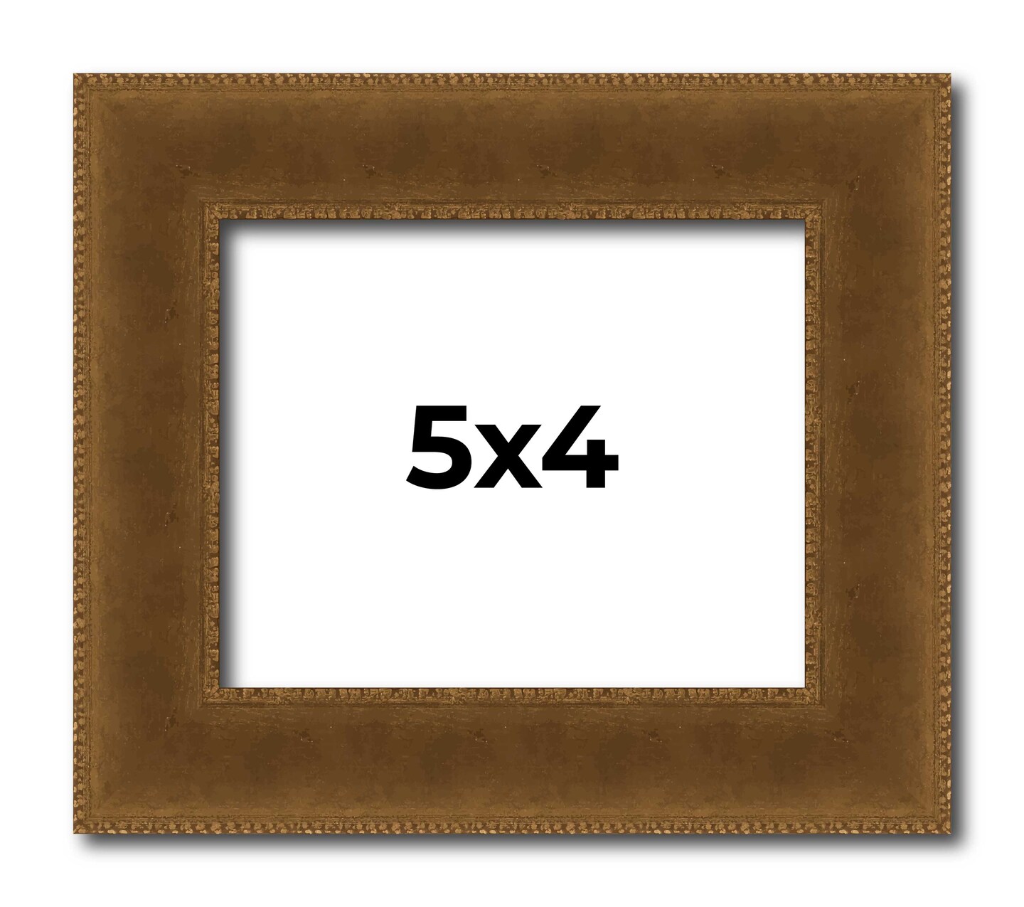 4x5 Flat Picture Frame with UV-Resistant Acrylic &#x26; Acid Free Backing, Available in 4 Finishes - Black, Brown, Gold, and Silver