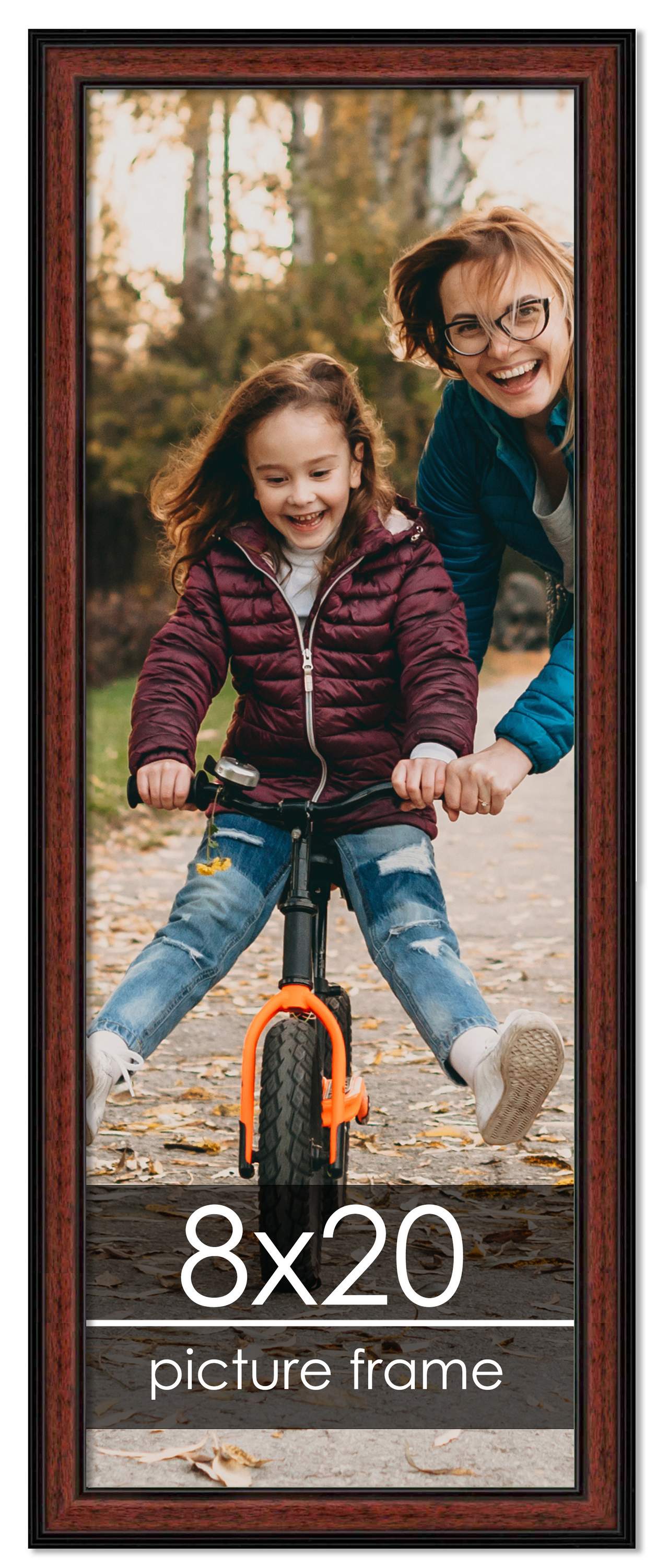 Panoramic Decor Brown Picture Frame - UV Acrylic, Foam Board Backing, Hanging Hardware