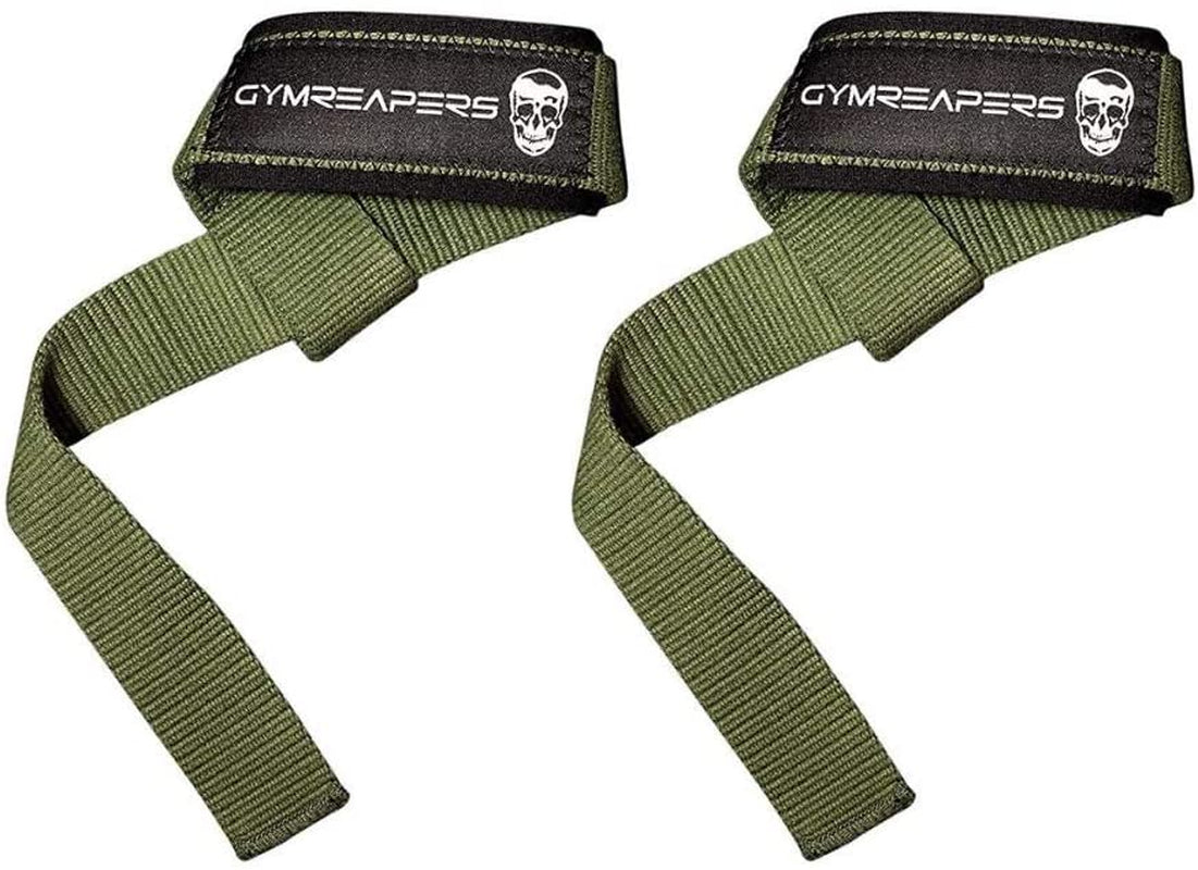 Lifting Wrist Straps for Weightlifting, Bodybuilding, Powerlifting, Strength Training, &#x26; Deadlifts - Padded Neoprene with 18 Inch Cotton