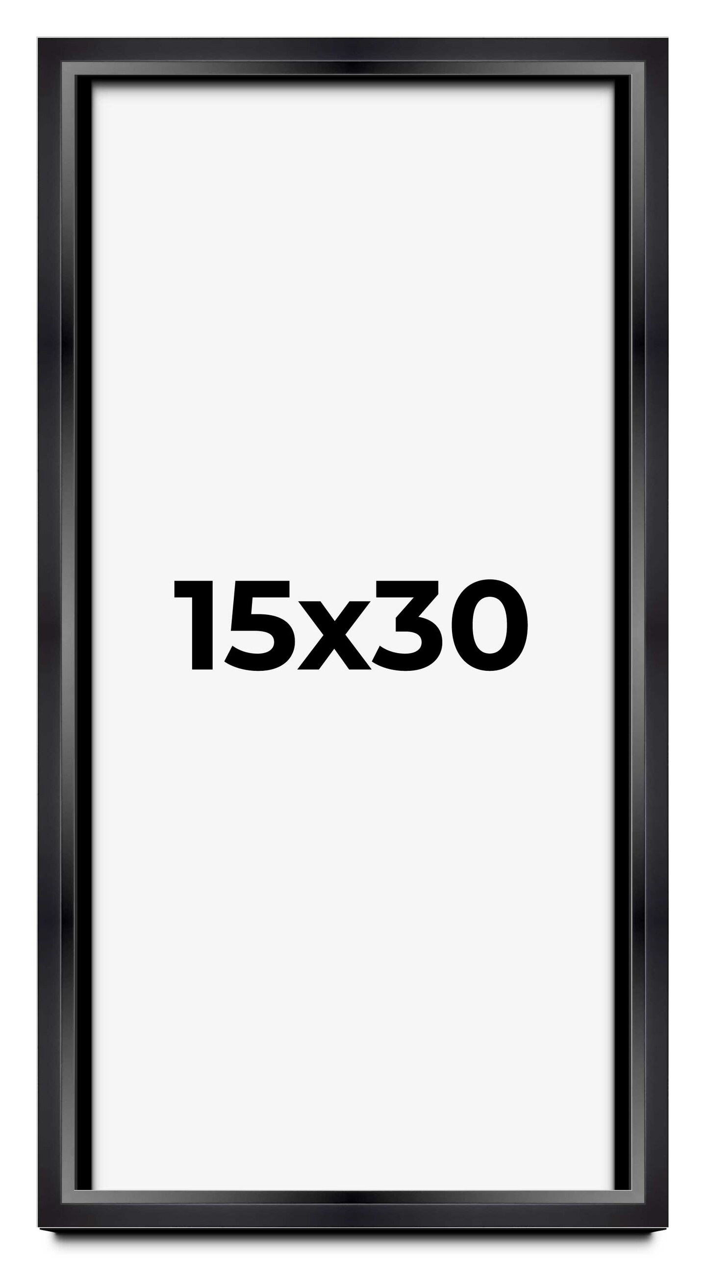 Panoramic Modern Shadow Box 1.5" Depth Black Frame - UV Acrylic, Backing, Hanging Hardware