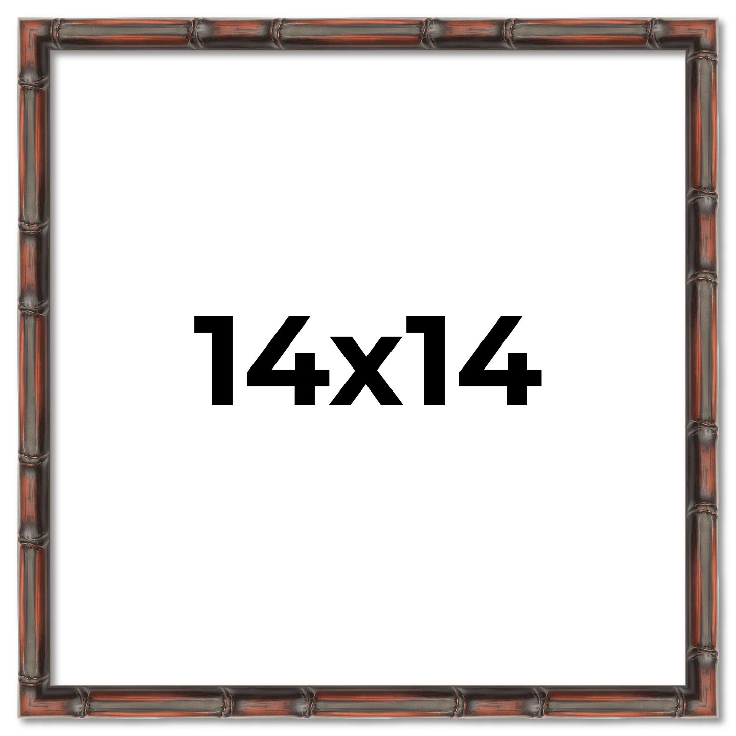 14x14 Thin Bamboo Picture Frame with UV-Resistant Acrylic &#x26; Acid Free Backing, Available in  2 Finishes - Gold and Brown