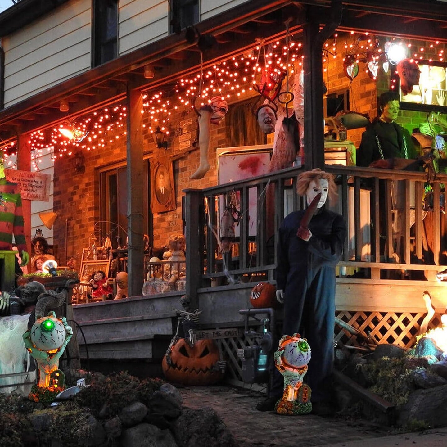 Halloween Decorations Outdoor Indoor Skeleton Hands Figurine Lights