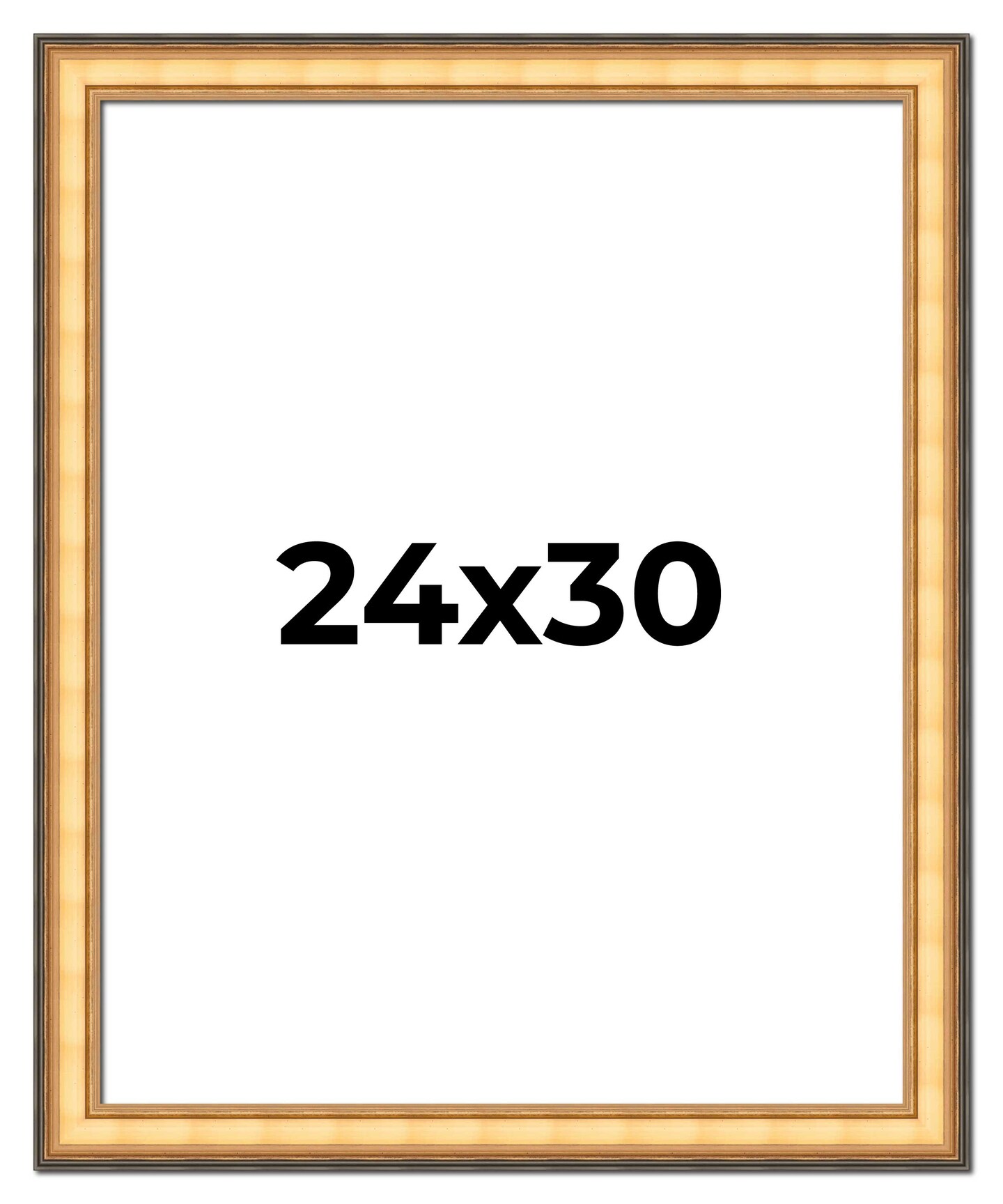 24x30 Traditional Picture Frame with UV-Resistant Acrylic &#x26; Acid Free Backing, Available in 3 Finishes - Black, Brown, Gold