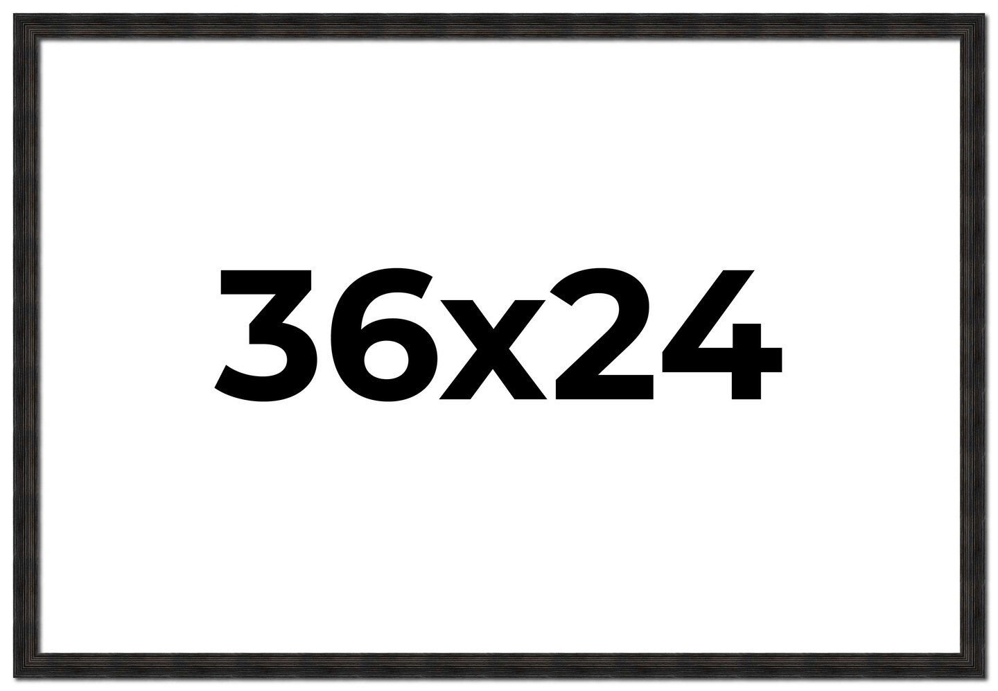 36x24 Thin Barnwood Picture Frame with UV-Resistant Acrylic & Acid Free Backing, Available in 2 Paint Finishes - Grey and Black