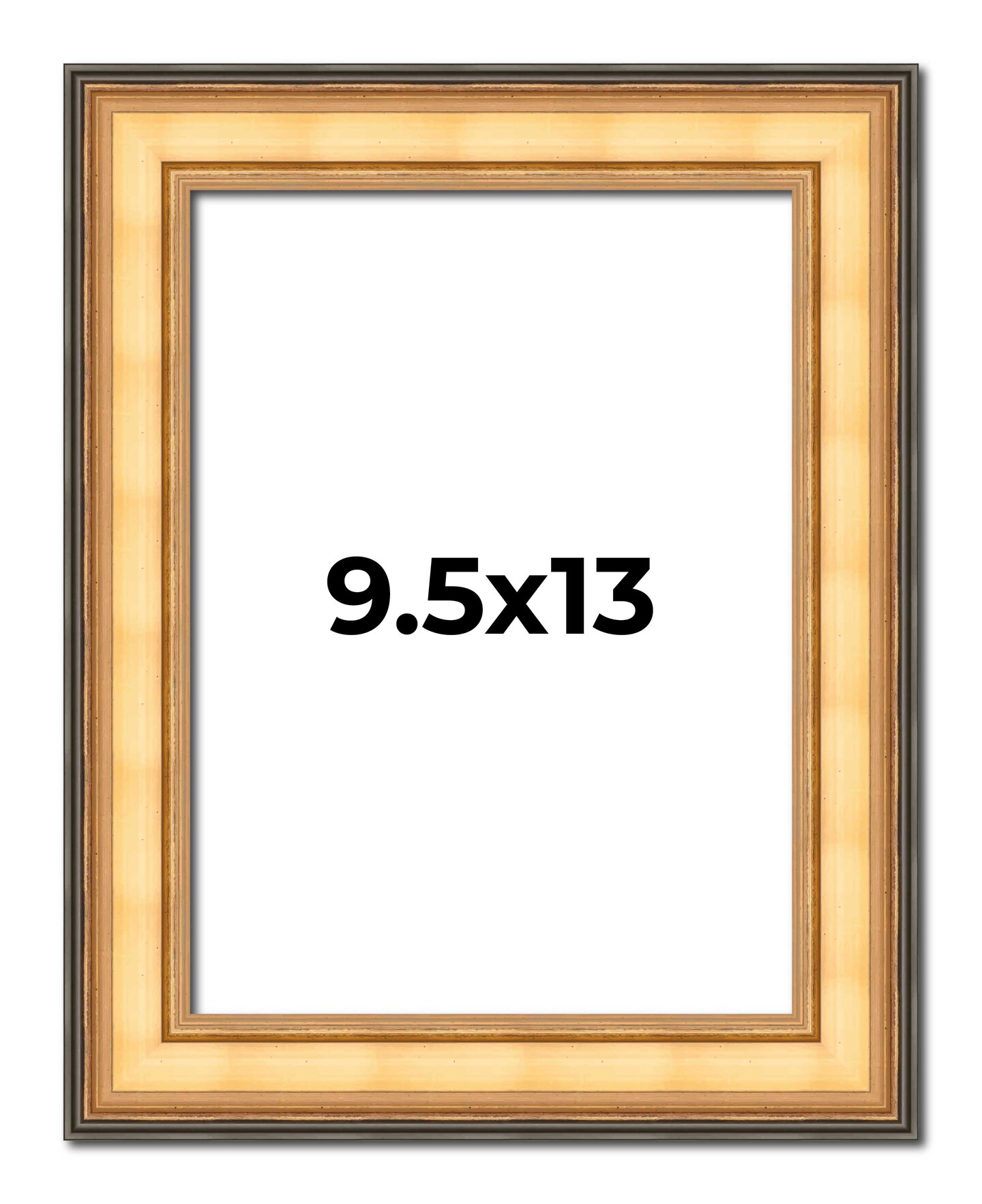 Photo Size Traditional Gold Picture Frame - UV Acrylic, Foam Board Backing, Hanging Hardware