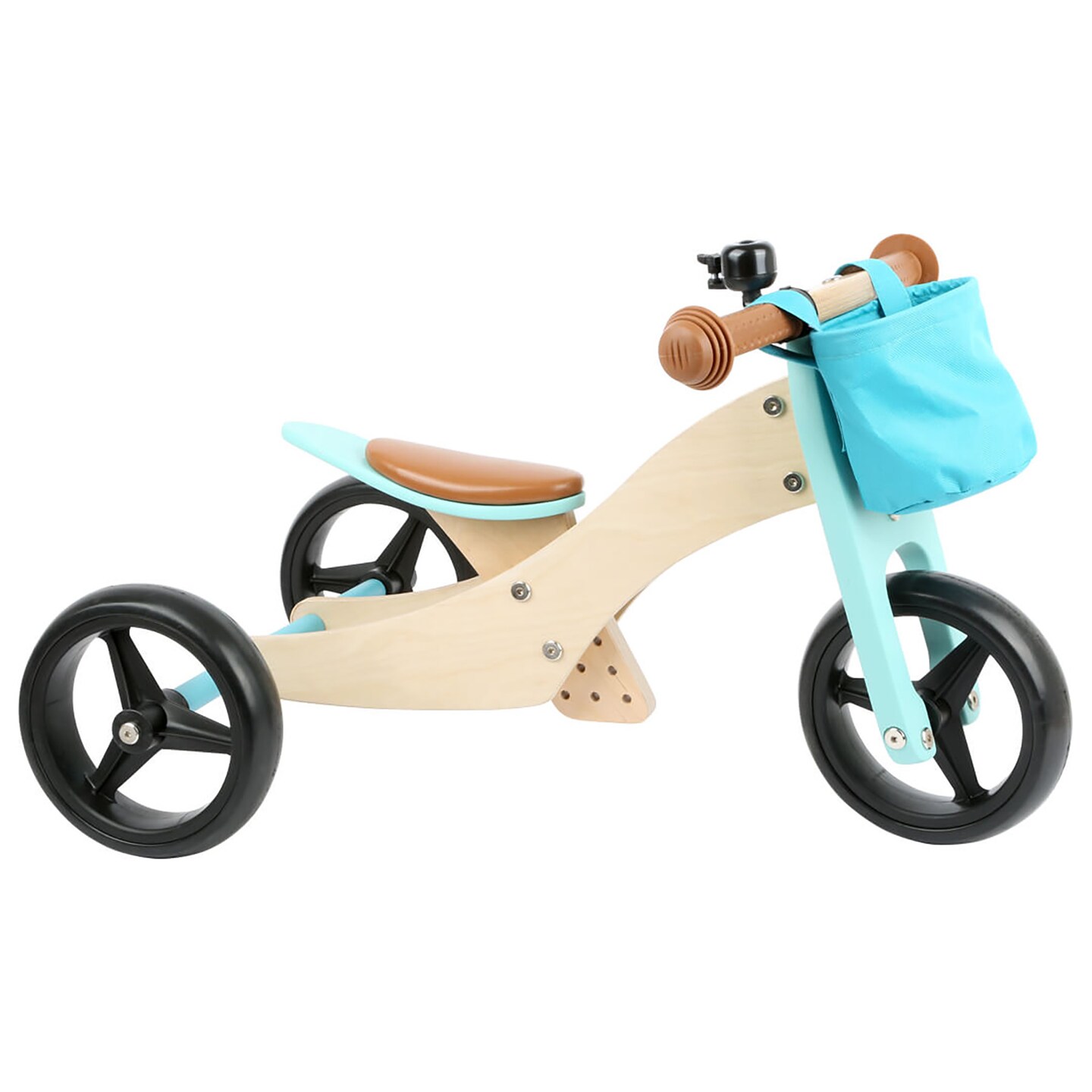 Small foot wooden toys Training Balance Bike/Trike 2-in-1 Blue designed for children ages 12+ months