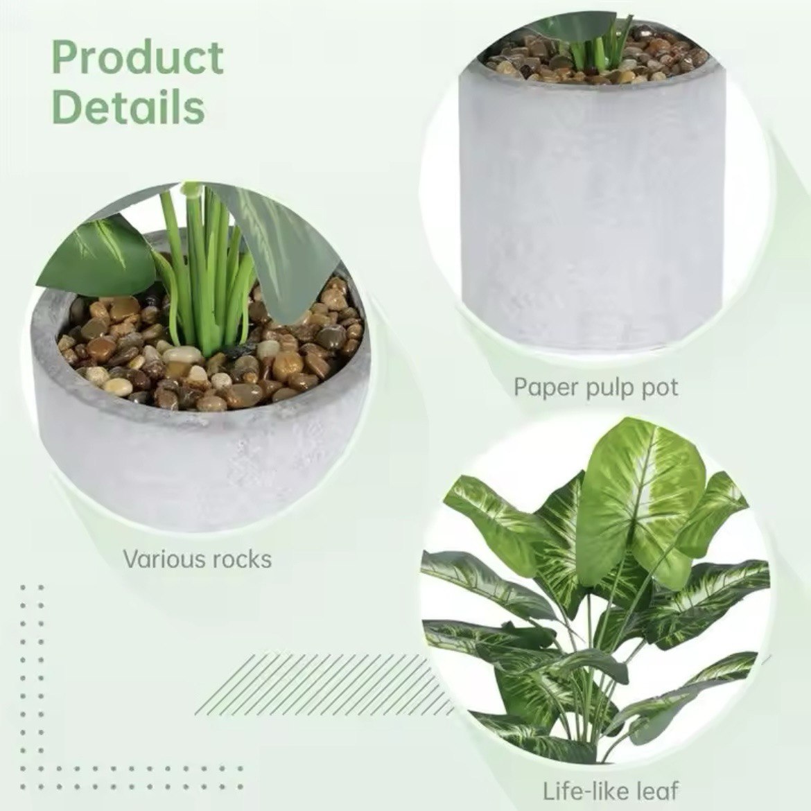 Artificial Plant in Pot for Indoor Fake Potted Plants for Office Desk Shelf Bathroom Home Farmhouse Decor