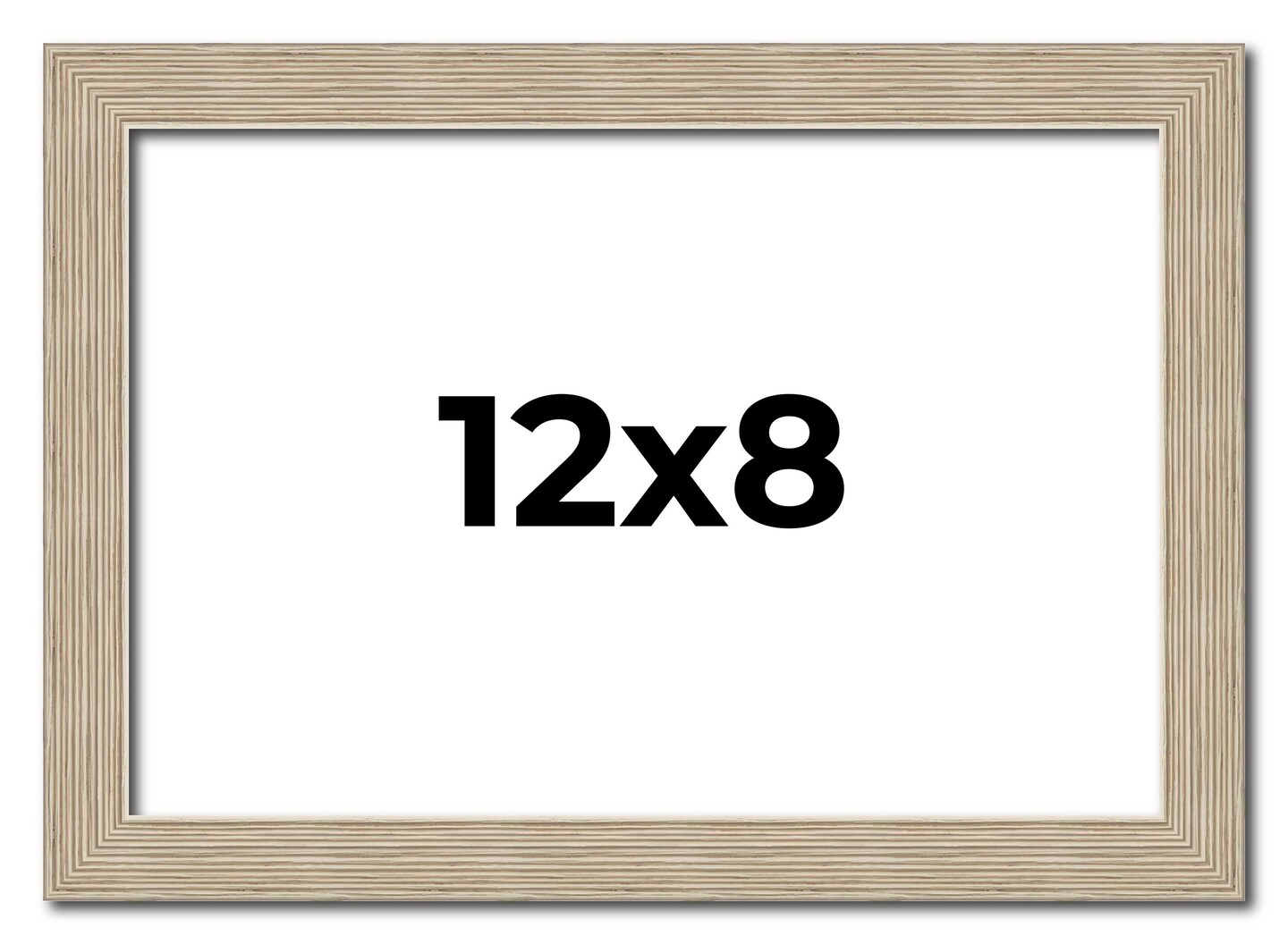12x8 Thin Barnwood Picture Frame with UV-Resistant Acrylic & Acid Free Backing, Available in 2 Paint Finishes - Grey and Black