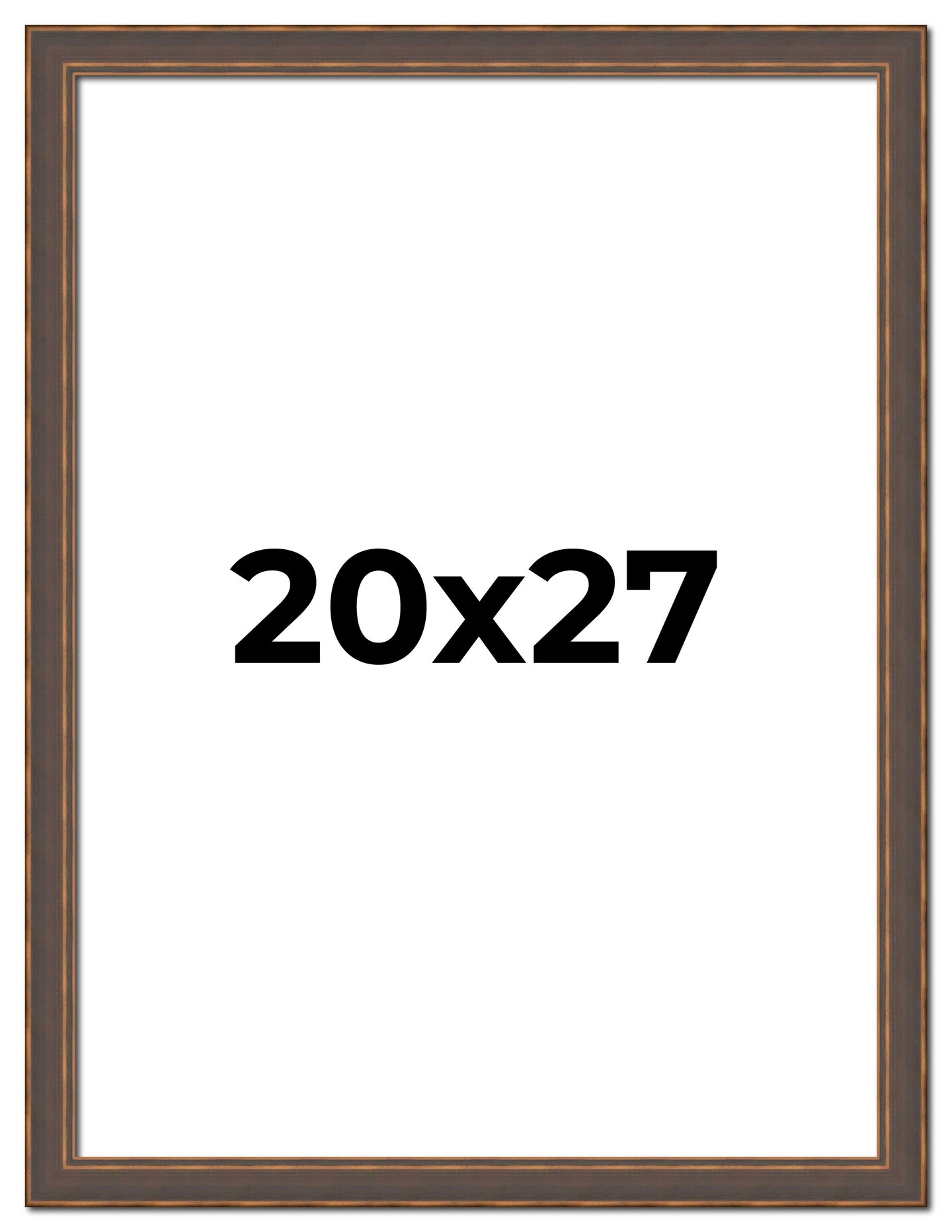 20x27 Elegant Picture Frame with UV-Resistant Acrylic &#x26; Acid Free Backing, Available in 2 Finishes - Brown and Silver