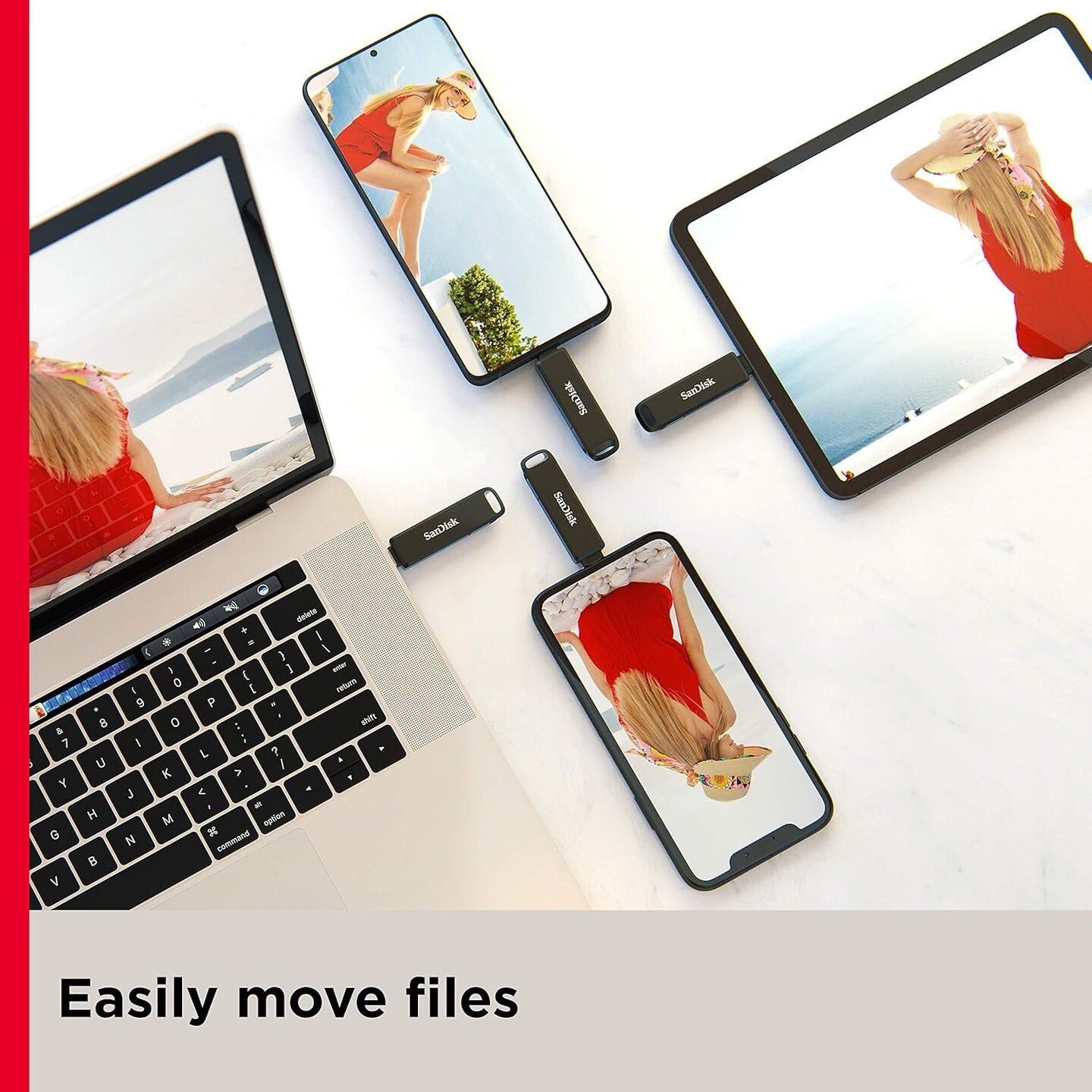 256GB Ixpand Flash Drive Luxe - the 2-In-1 USB for Iphone, Ipad, and Computer - Thumb Drive with Lightning and USB Type-C Connectors &#x2013; SDIX70N-256G-GN6NE