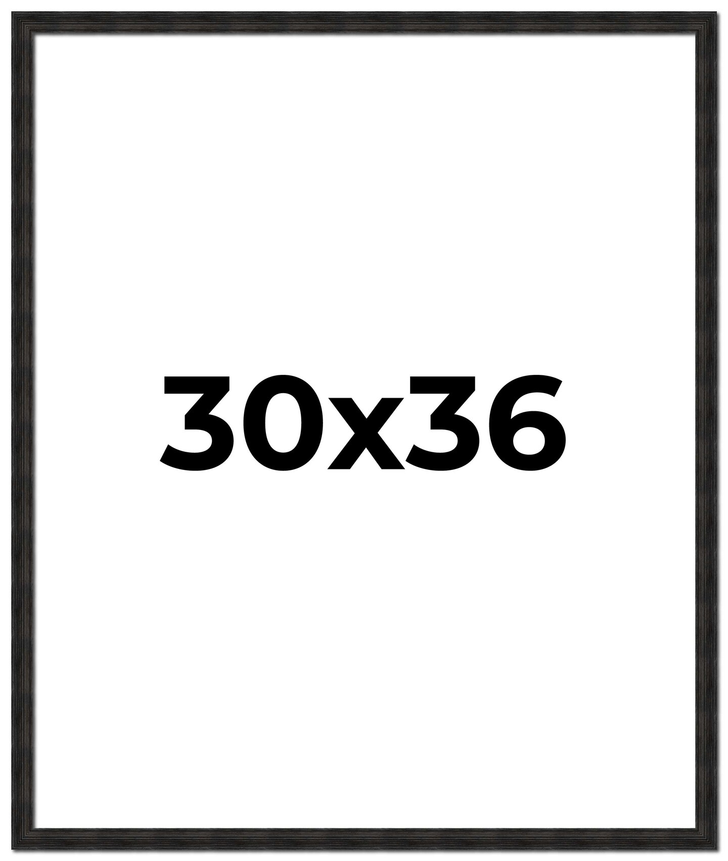 30x36 Thin Barnwood Picture Frame with UV-Resistant Acrylic & Acid Free Backing, Available in 2 Paint Finishes - Grey and Black