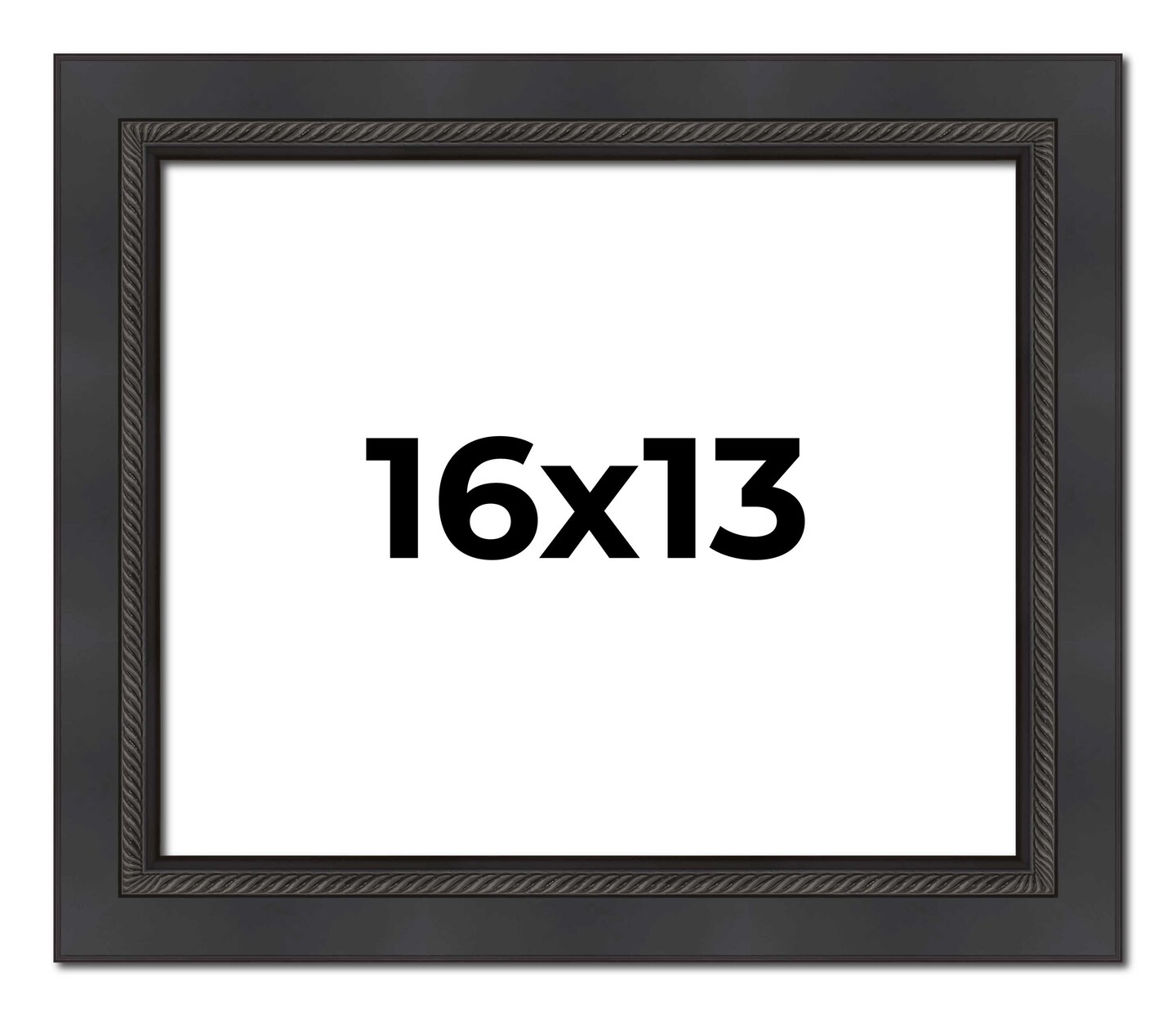13x16 Traditional Picture Frame with UV-Resistant Acrylic & Acid Free Backing, Available in 3 Finishes - Black, Brown, Gold