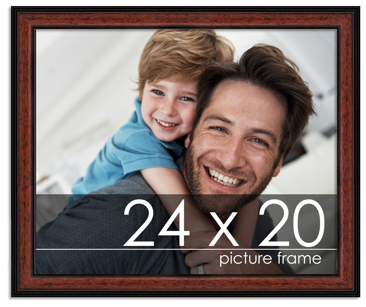 Decor Brown Picture Frame - UV Acrylic, Backing Board, Hanging Hardware Included