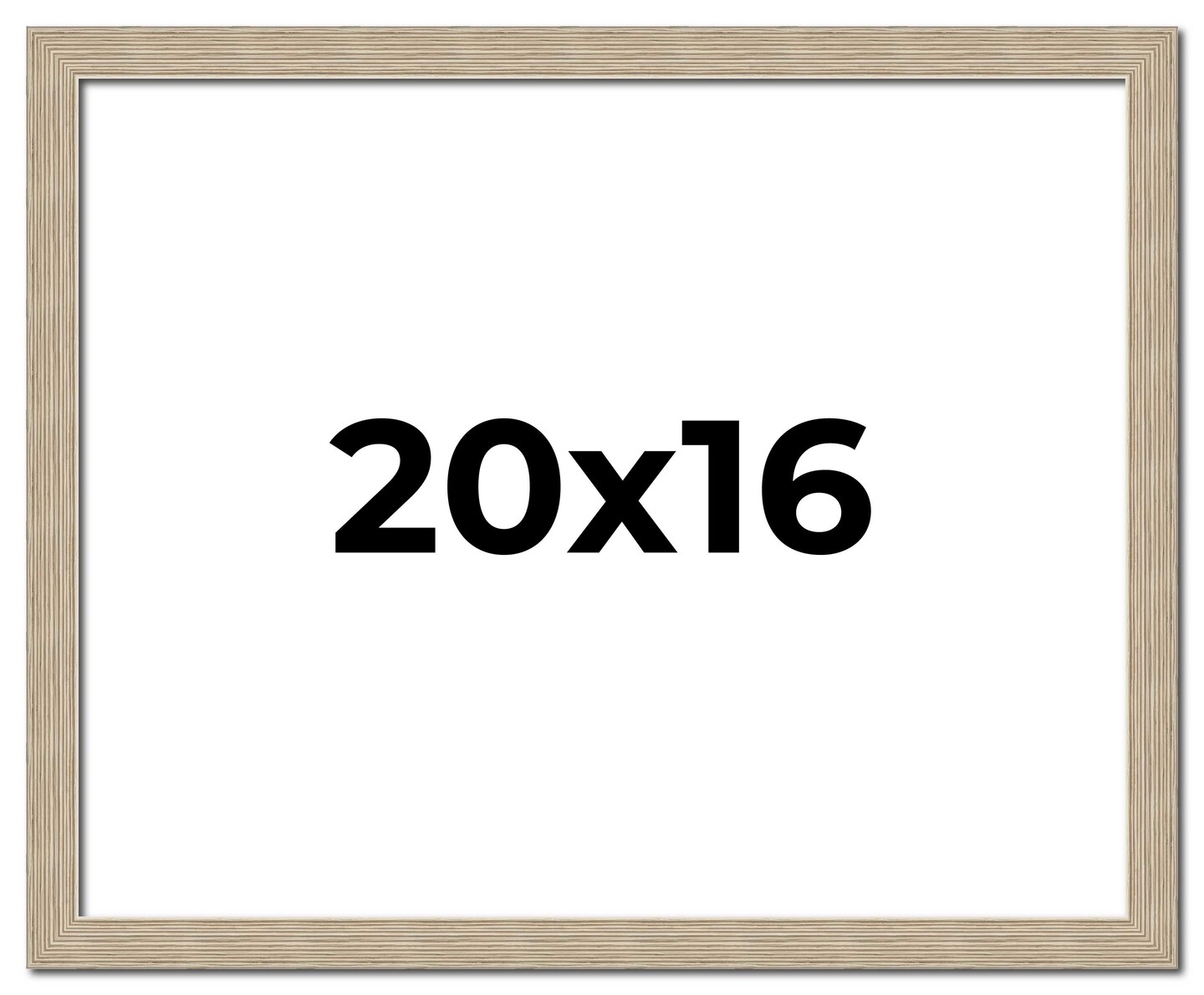 20x16 Thin Barnwood Picture Frame with UV-Resistant Acrylic &#x26; Acid Free Backing, Available in 2 Paint Finishes - Grey and Black