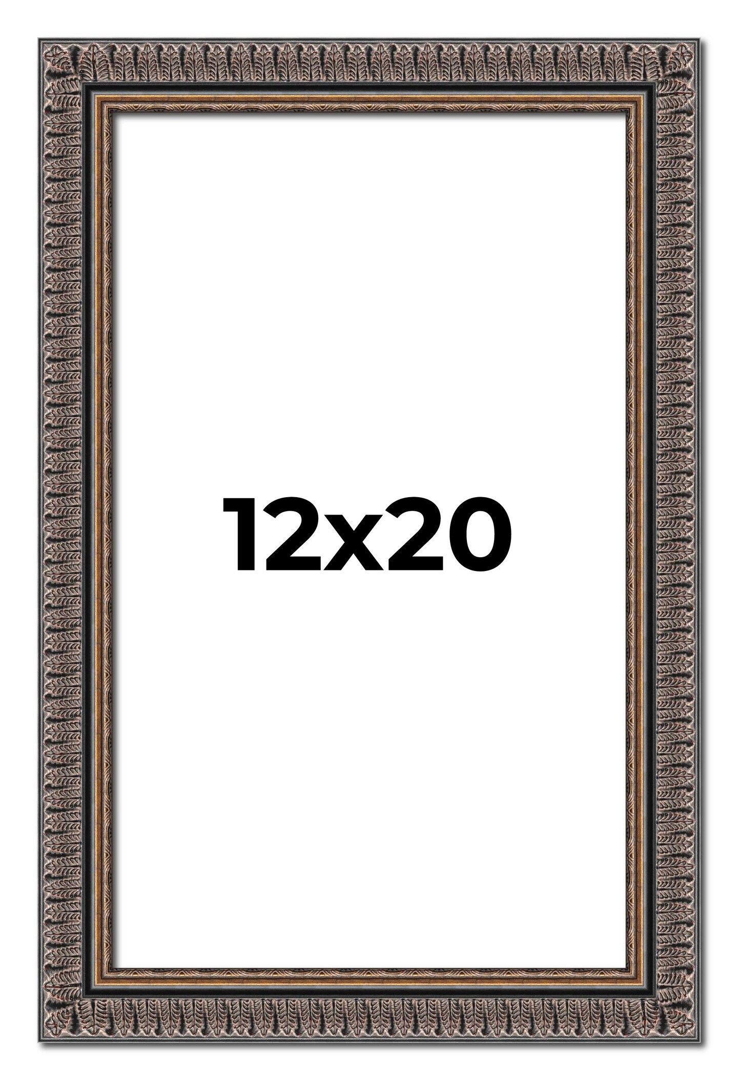 Ornate Black Picture Frame - UV Acrylic, Foam Board Backing, Hanging Hardware