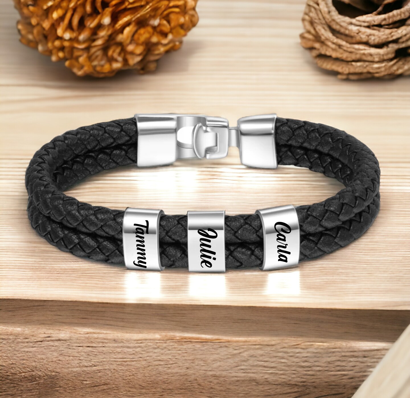 Father’s Day Gift, Bracelet for Dad, Gift for Husband, Kid Handwriting hot Bracelet For Dad, Personalized Leather Bracelet Men, New Dad Bracelet