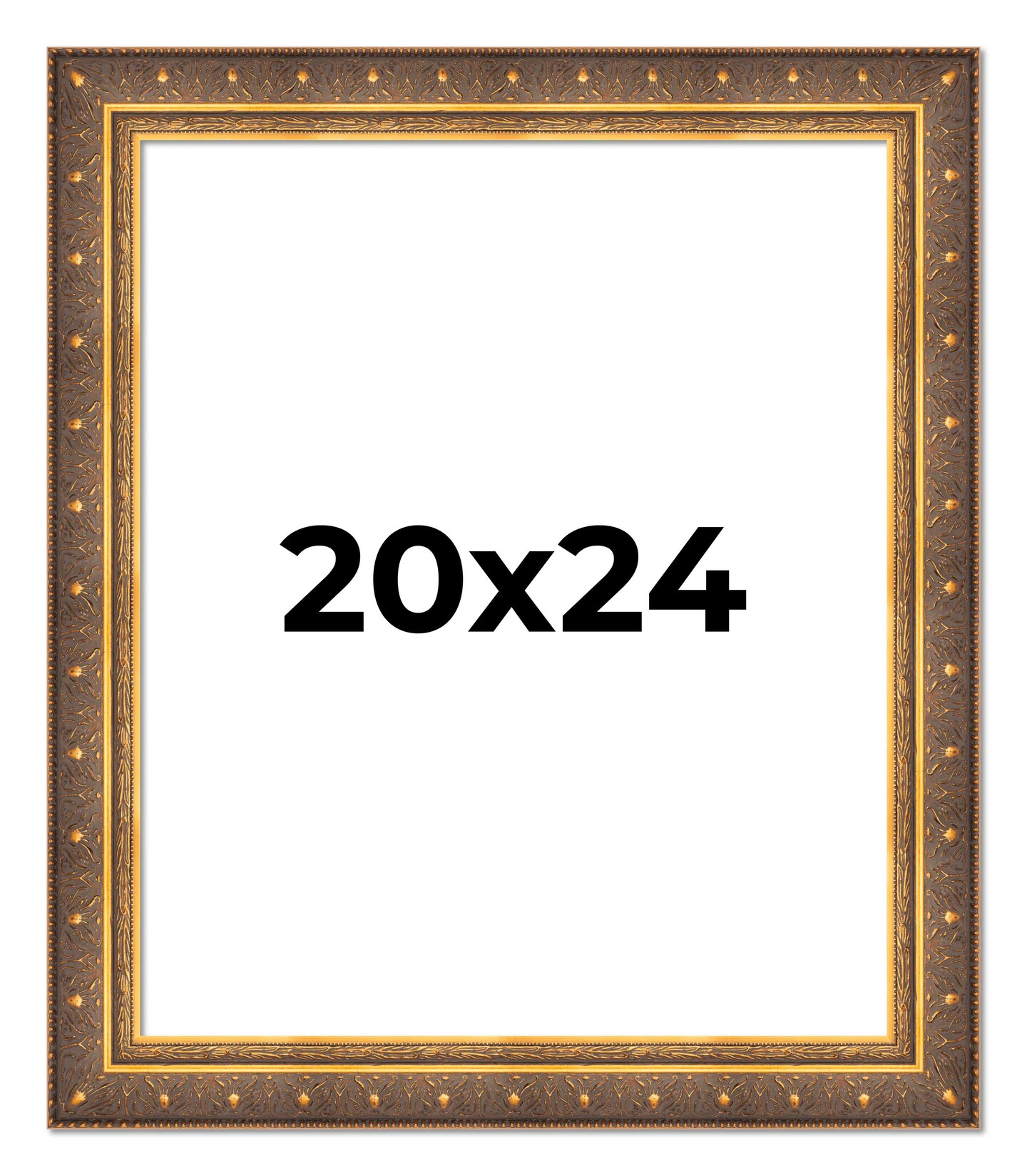 Museum Gold Picture Frame - UV Acrylic, Foam Board Backing, Hanging Hardware