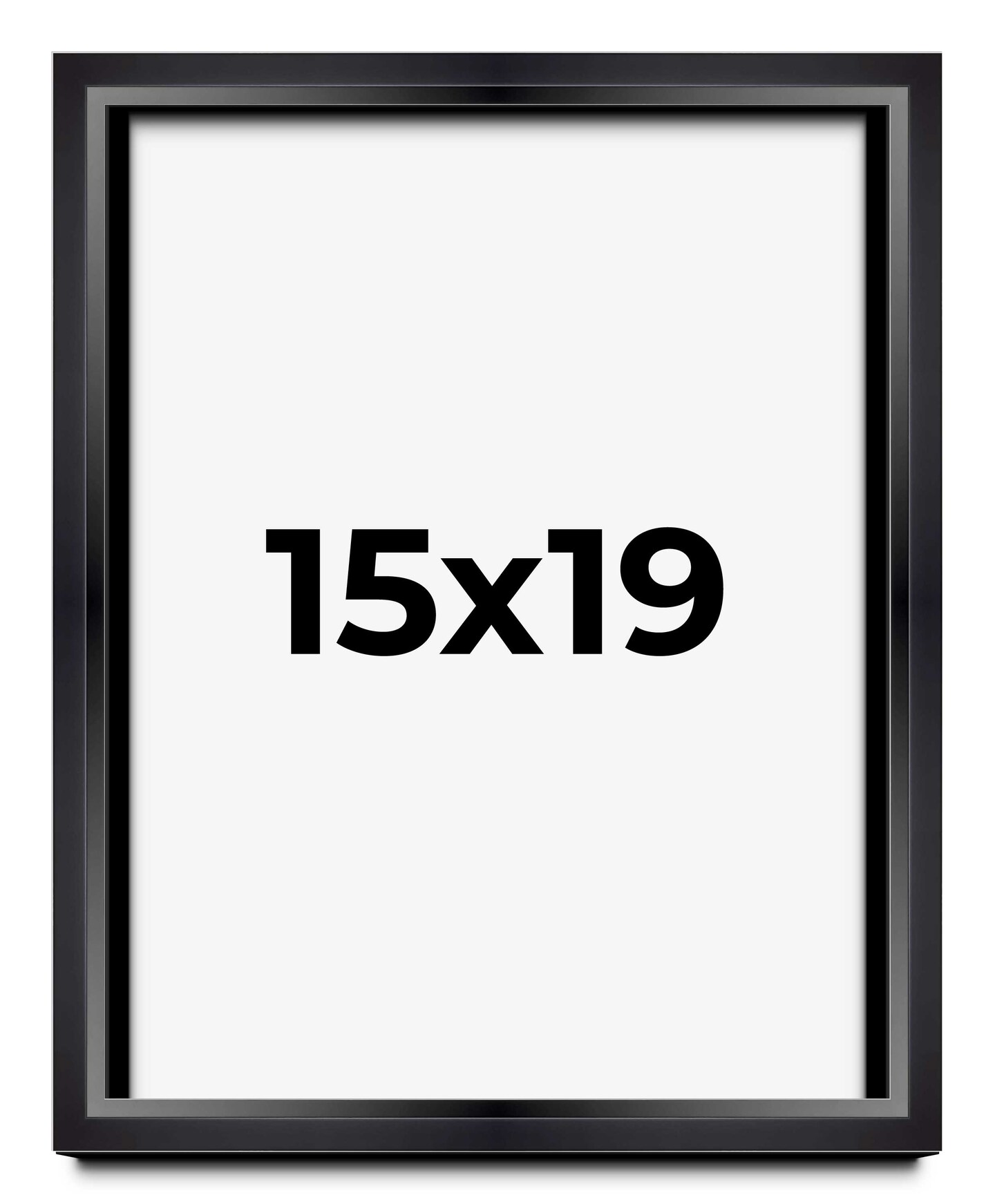 15x19 Minimalist Shadow Box Black Picture Frame - UV Acrylic, Backing, Hanging Hardware