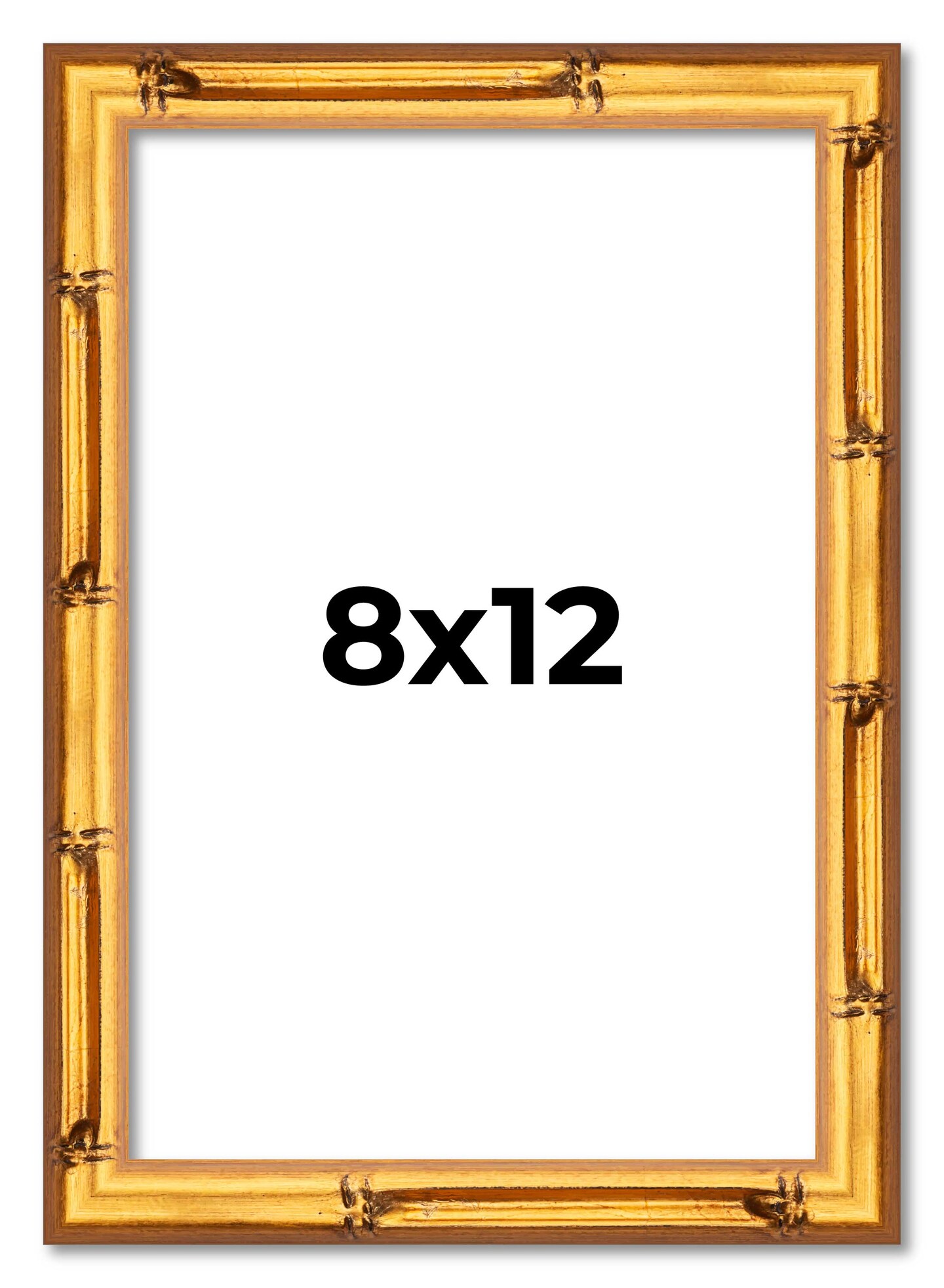 8x12 Thin Bamboo Picture Frame with UV-Resistant Acrylic & Acid Free Backing, Available in 2 Finishes - Gold and Brown
