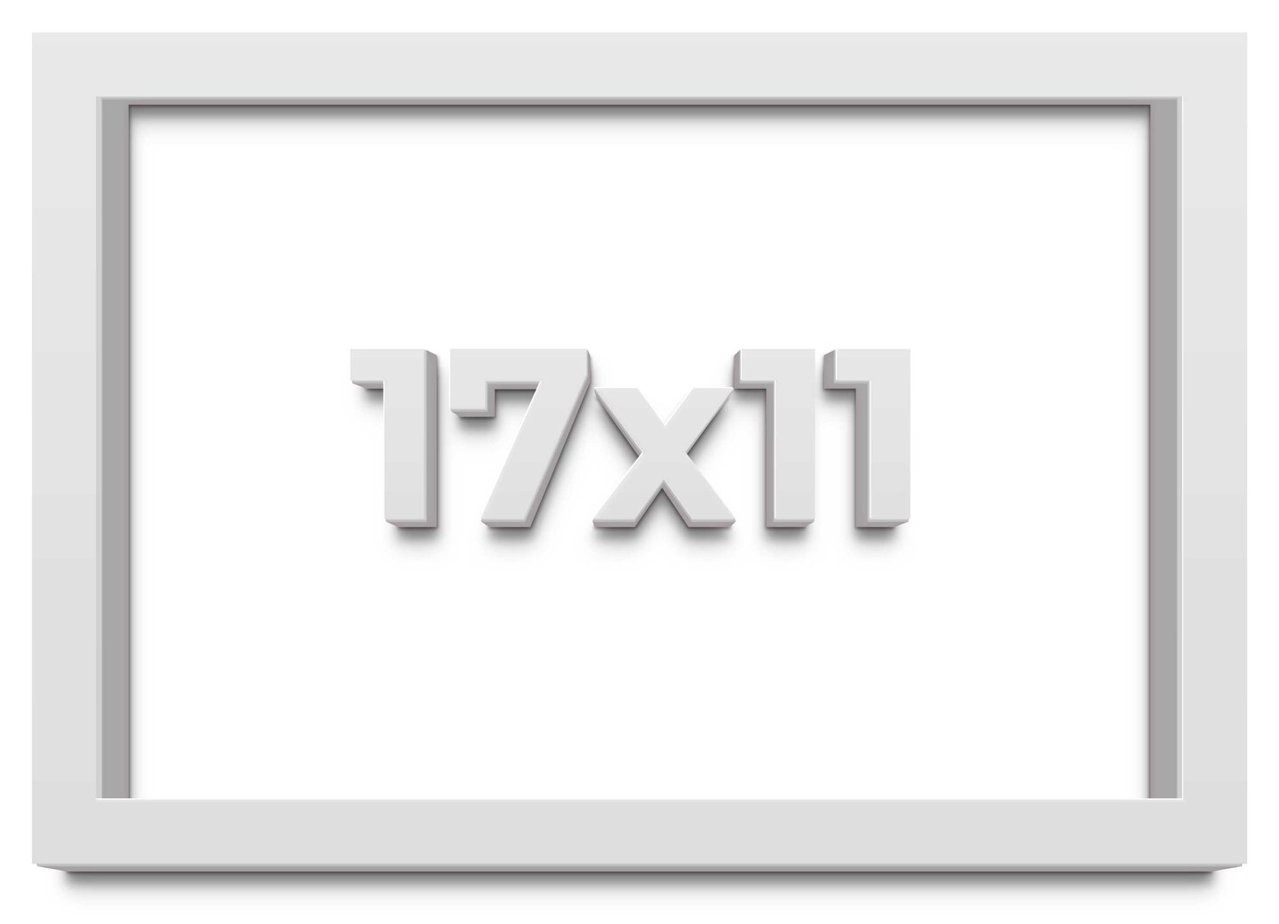 Minimalist Shadow Box White Picture Frame - UV Acrylic, Backing Board, Hanging Hardware