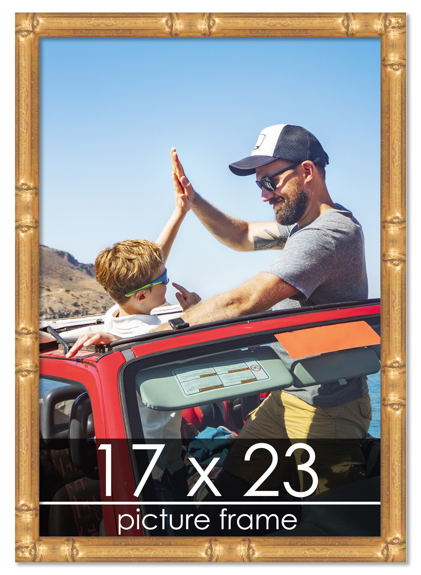 17x23 Thin Bamboo Picture Frame with UV-Resistant Acrylic & Acid