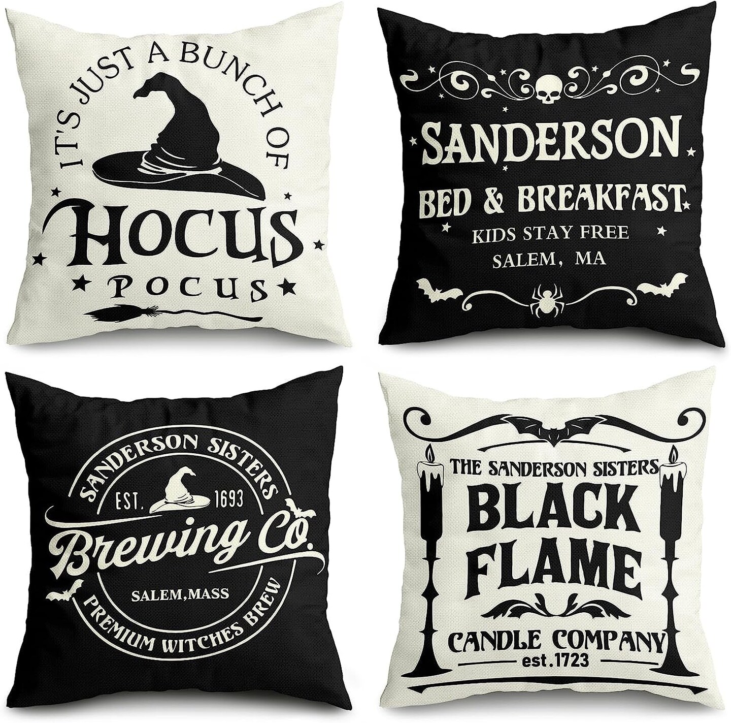 Halloween Decorations Pillow Covers 18X18 Halloween Decor Indoor Outdoor Hocus Pocus Farmhouse Saying Halloween Decorative Clearance Cushion Cases Party Supplies for Home Sofa Couch Bed Chair Michaels